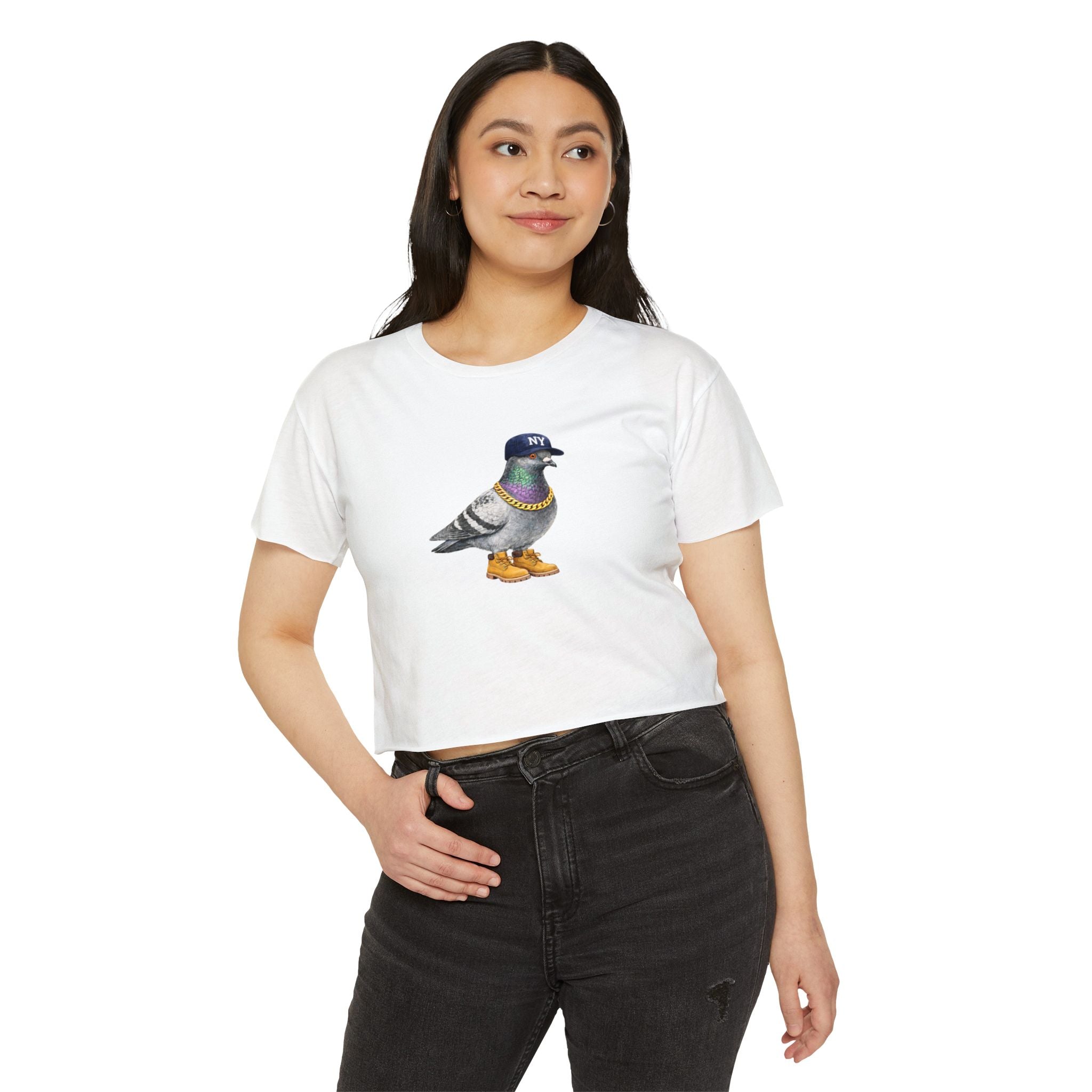 Customizable Bronx NYC Pigeon Crop Top