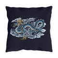Chinatown Blue Dragon Outdoor Pillow  – Throw Cushion