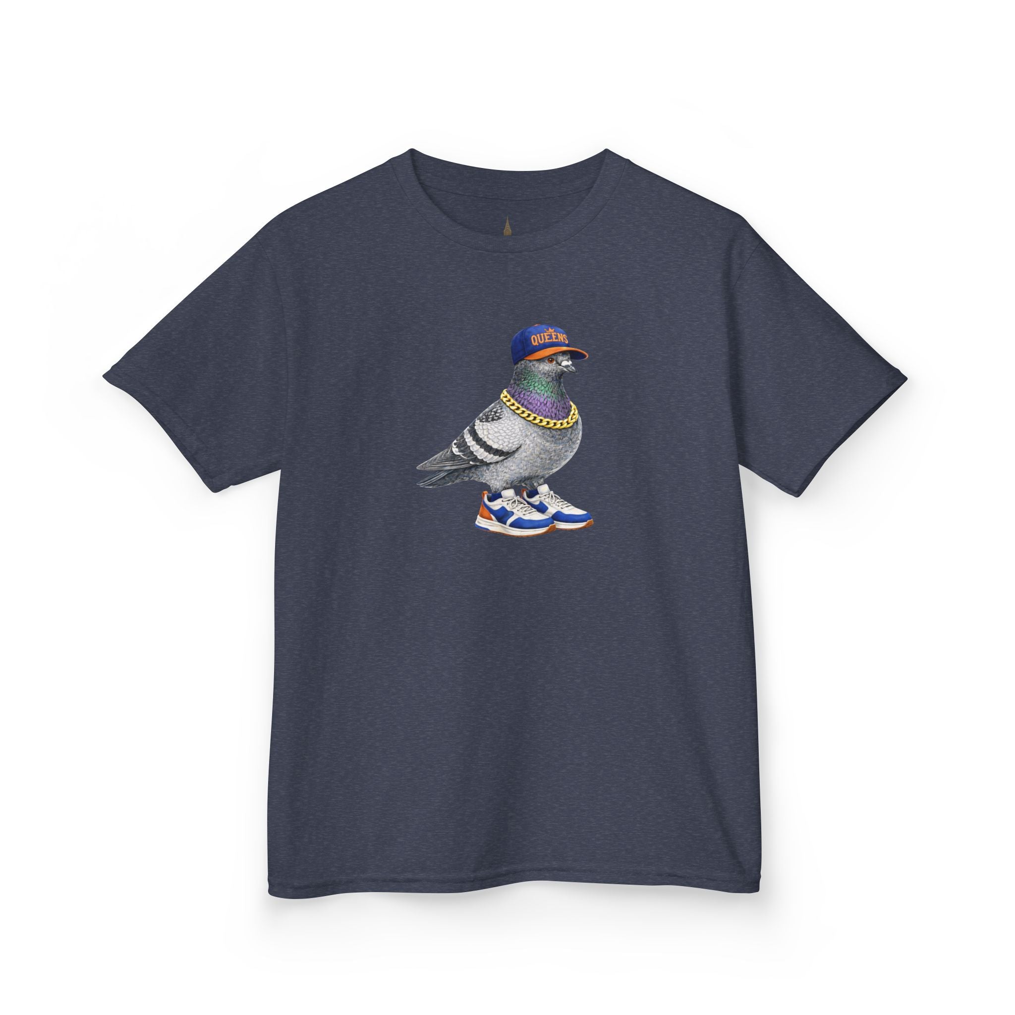 Customizable Queens NYC Pigeon Kid Tee —  Cute Bird  Baseball Fan T-Shirt for Children
