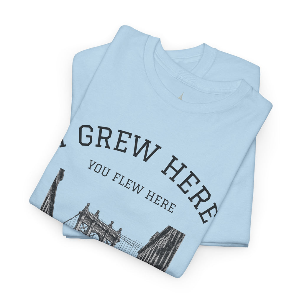 DUMBO Brooklyn Manhattan Bridge T-Shirt  I  I Grew Here You Flew Here Tee