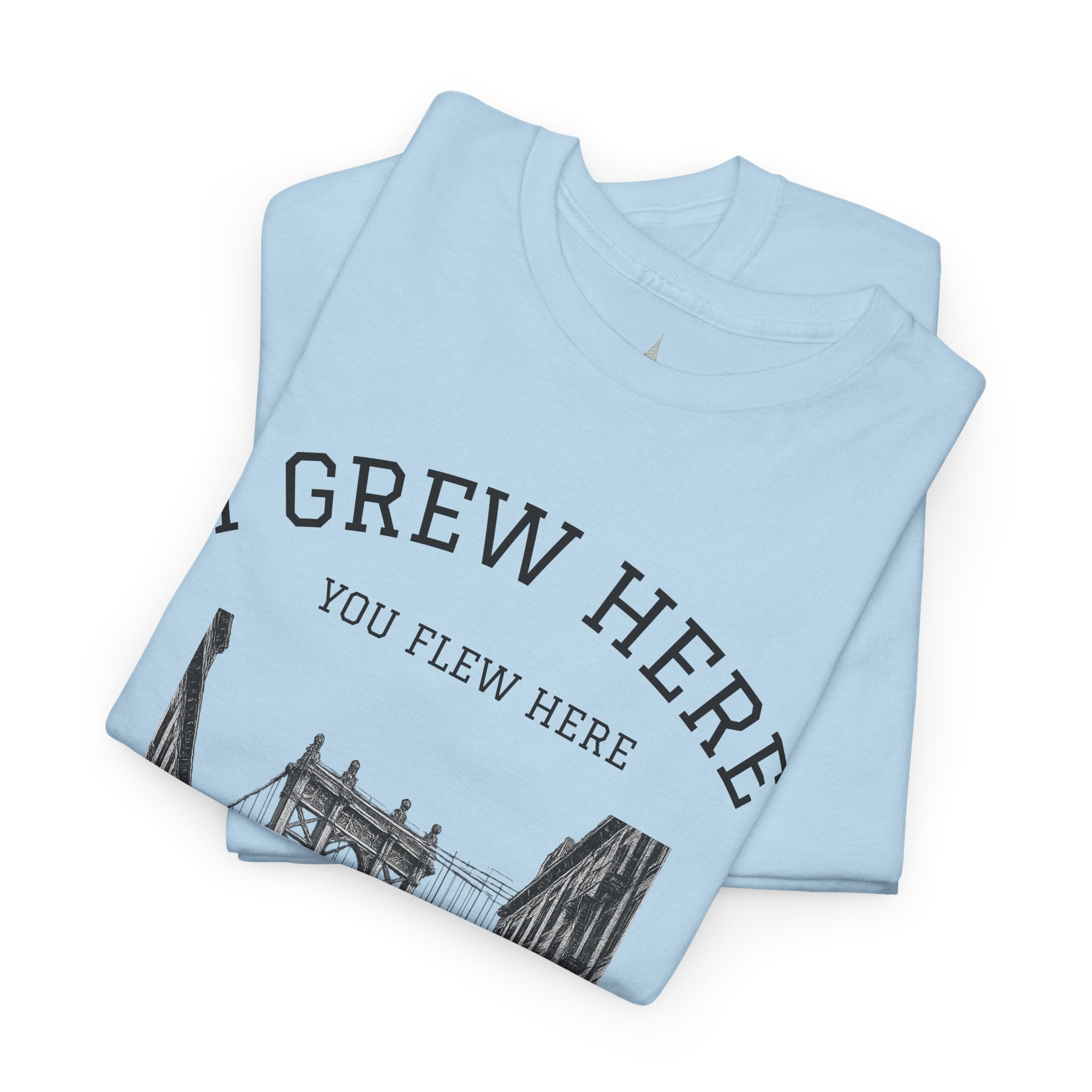 DUMBO Brooklyn Manhattan Bridge T-Shirt  I  I Grew Here You Flew Here Tee