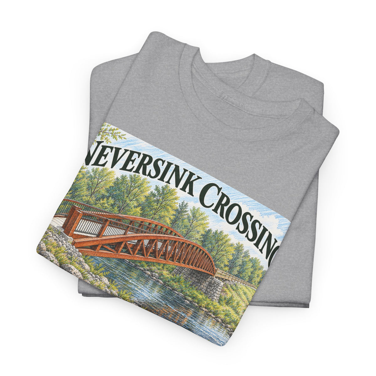 Neversink Crossing Fallsburg NY Scenic Bridge T-Shirt