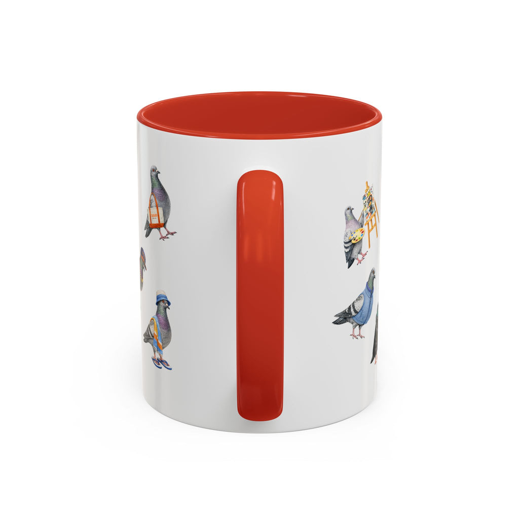 Pigeons of New York Colorful Mug | NYC Pigeon Bird Lovers Coffee Cup