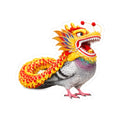 Chinatown NYC Pigeon 3" x 3" Sticker