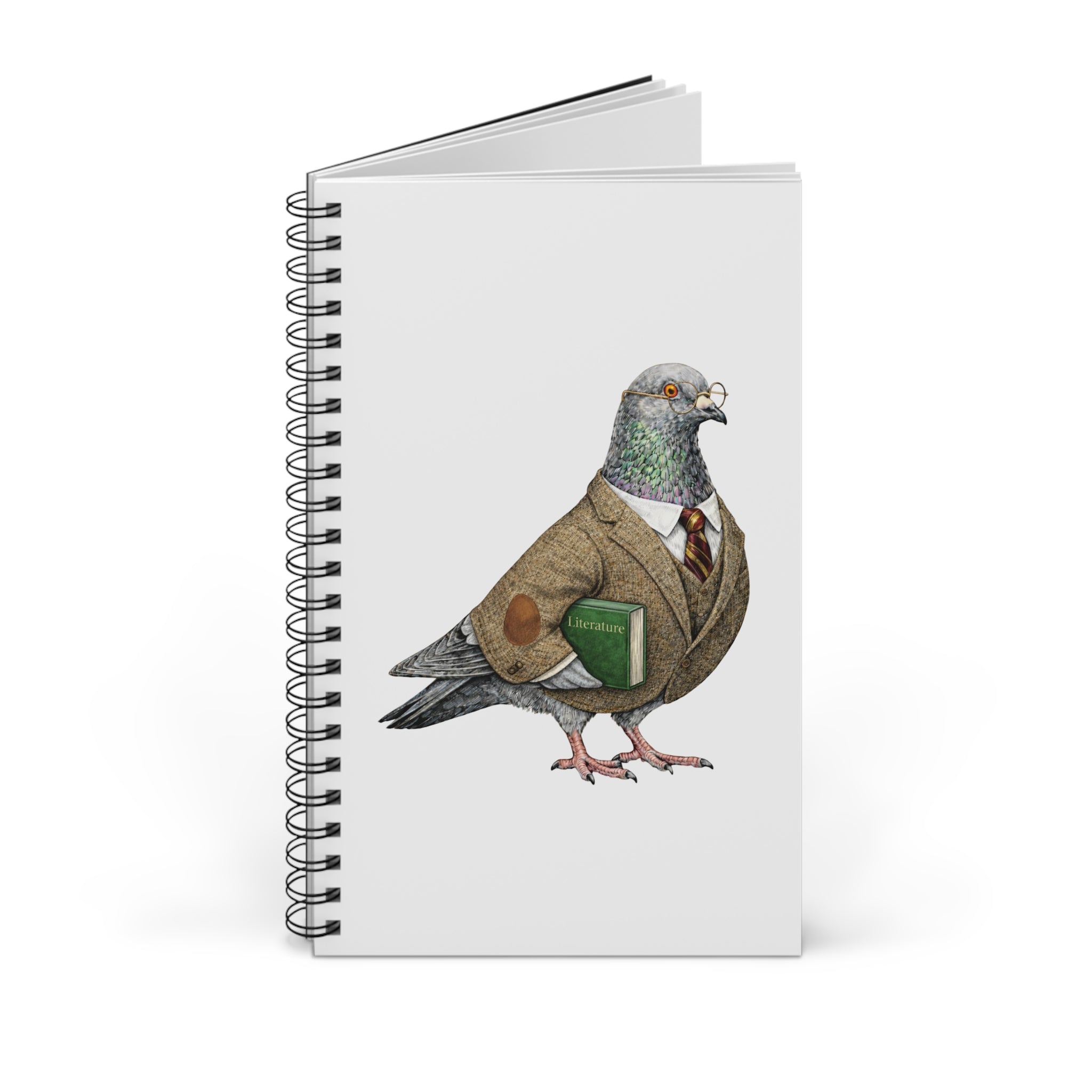 Customizable Morningside Heights NYC Pigeon Spiral Journal | Manhattan University Professor Bird Lovers Notebook