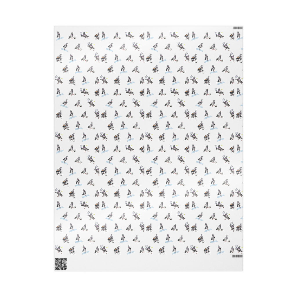 Get Well Soon NYC Pigeon Pattern Gift Wrap Paper | New York Active Lifestyle Bird Lover Wrapping Paper Roll