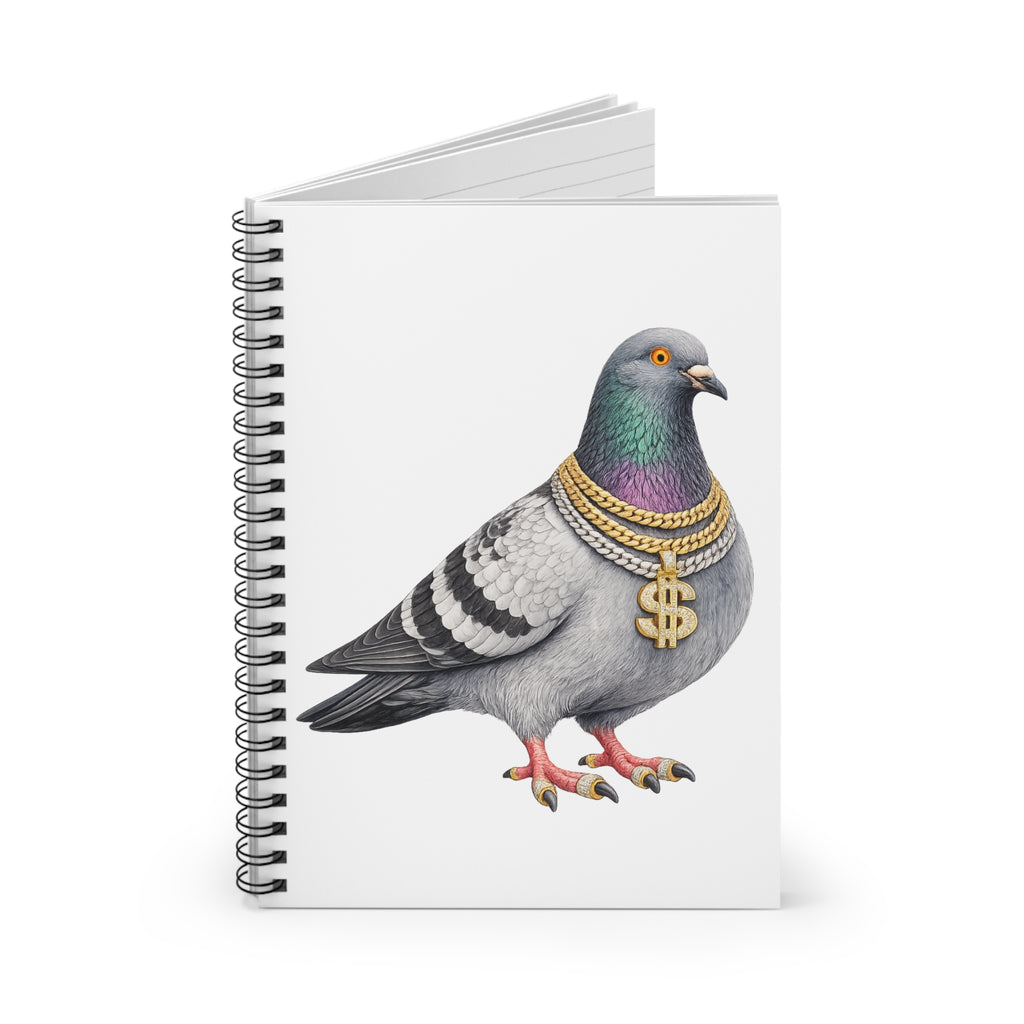 Customizable Diamond District NYC Pigeon Spiral Journal | Bling Jeweler Bird Lovers Notebook