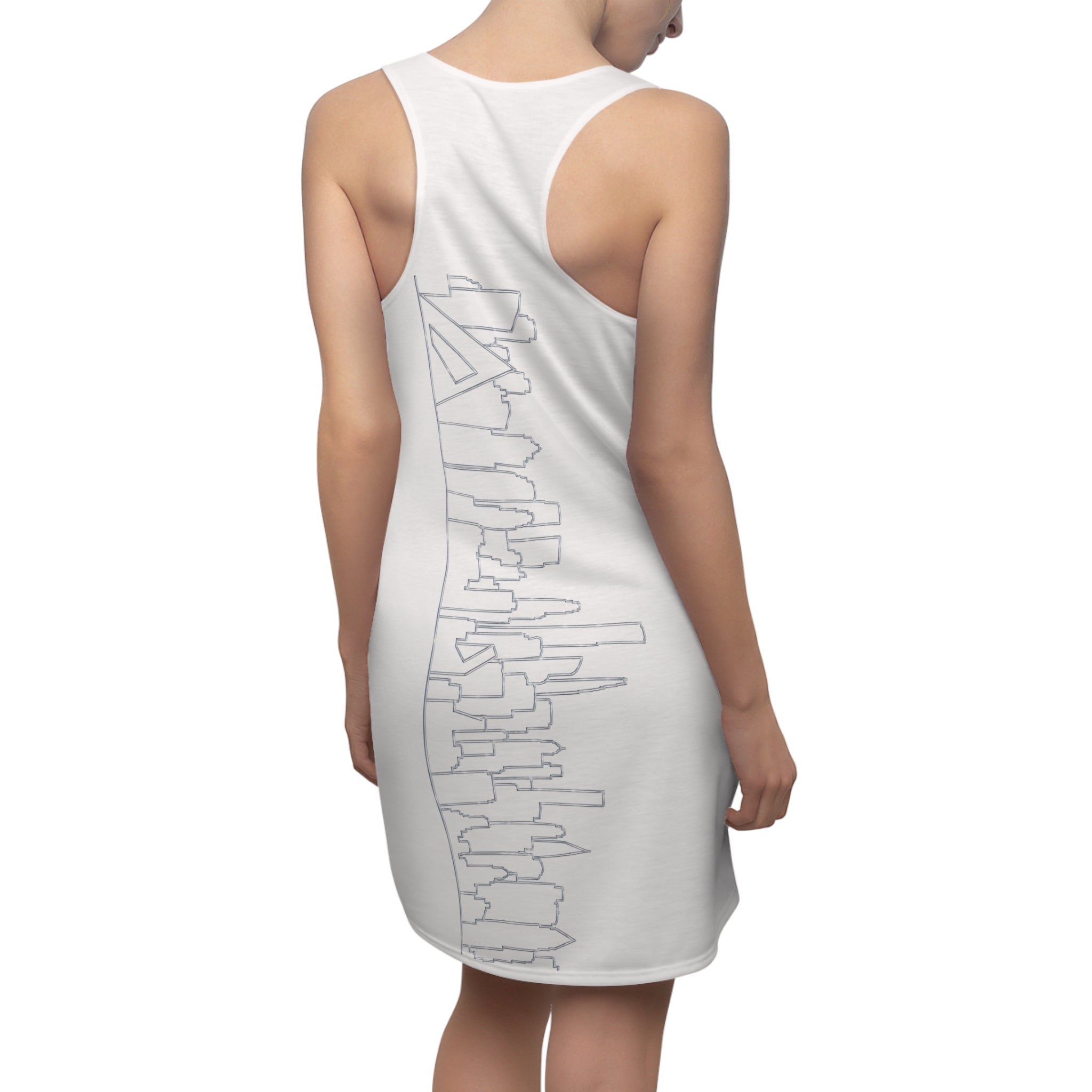 Manhattan Skyline Racerback Dress — View from Queens and New Jersey Dress