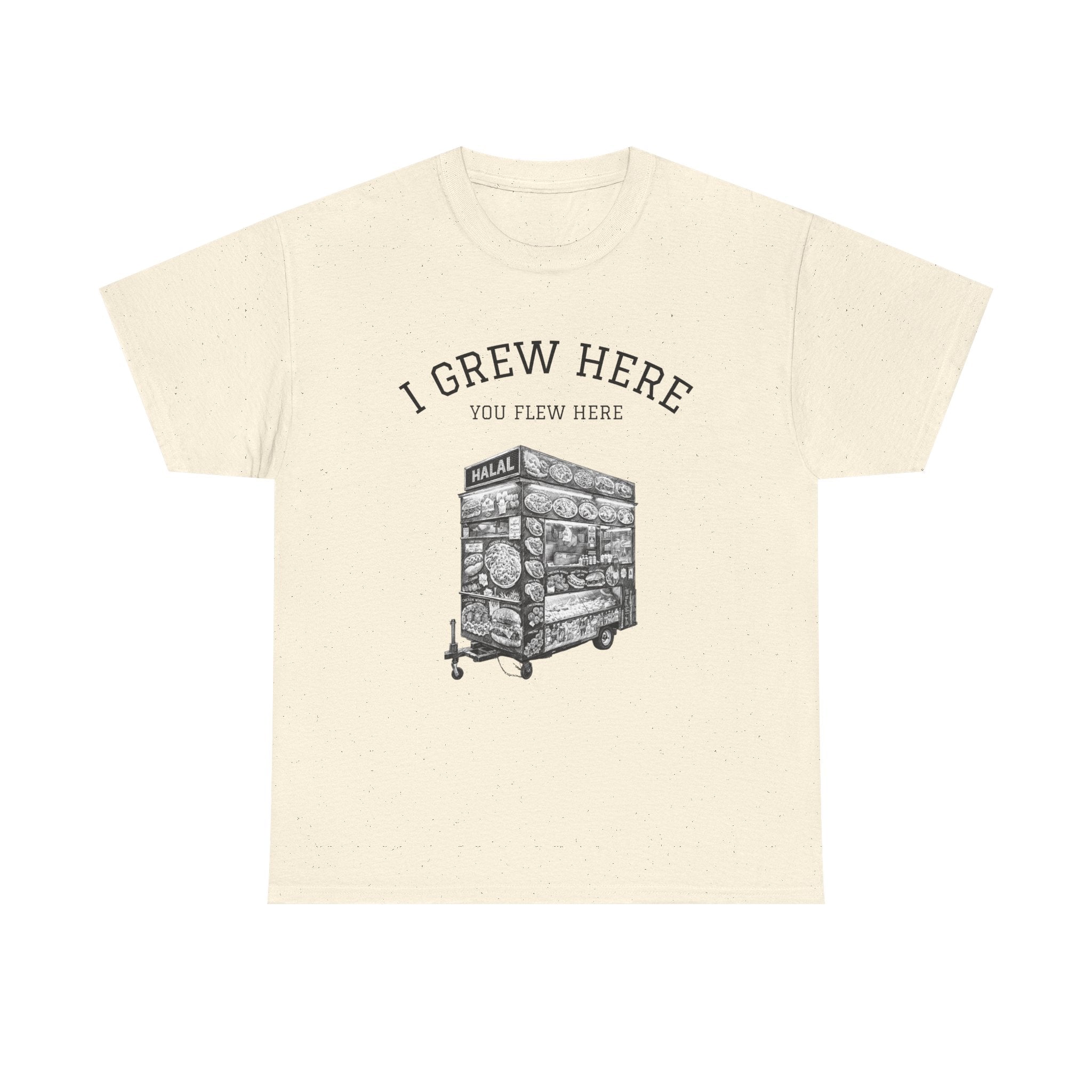 NYC Halal Food Cart Tee | New York I Grew Here You Flew Here T-Shirt