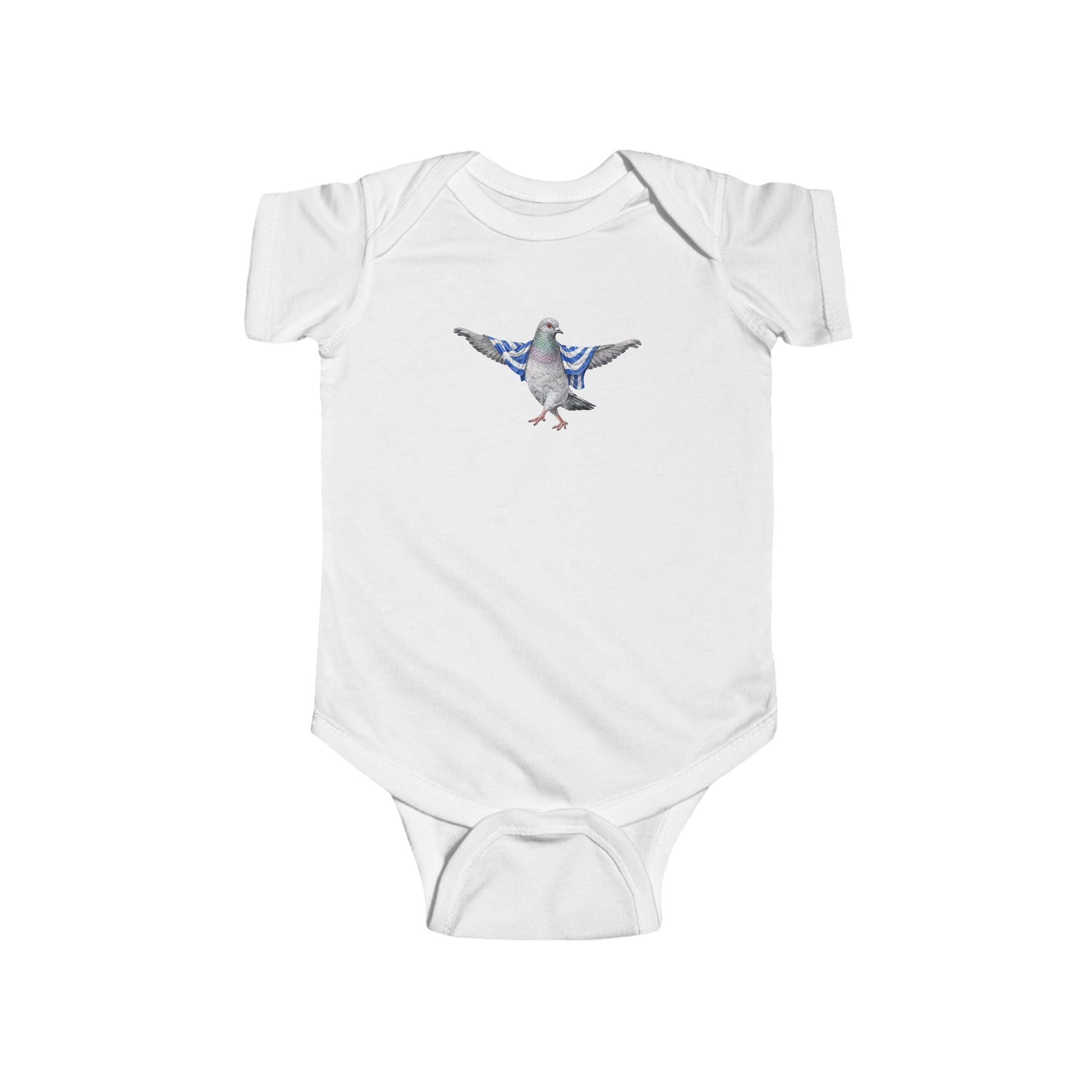 Customizable Astoria NYC Pigeon Baby Onesie | New Yorker Reveal Infant Bodysuit