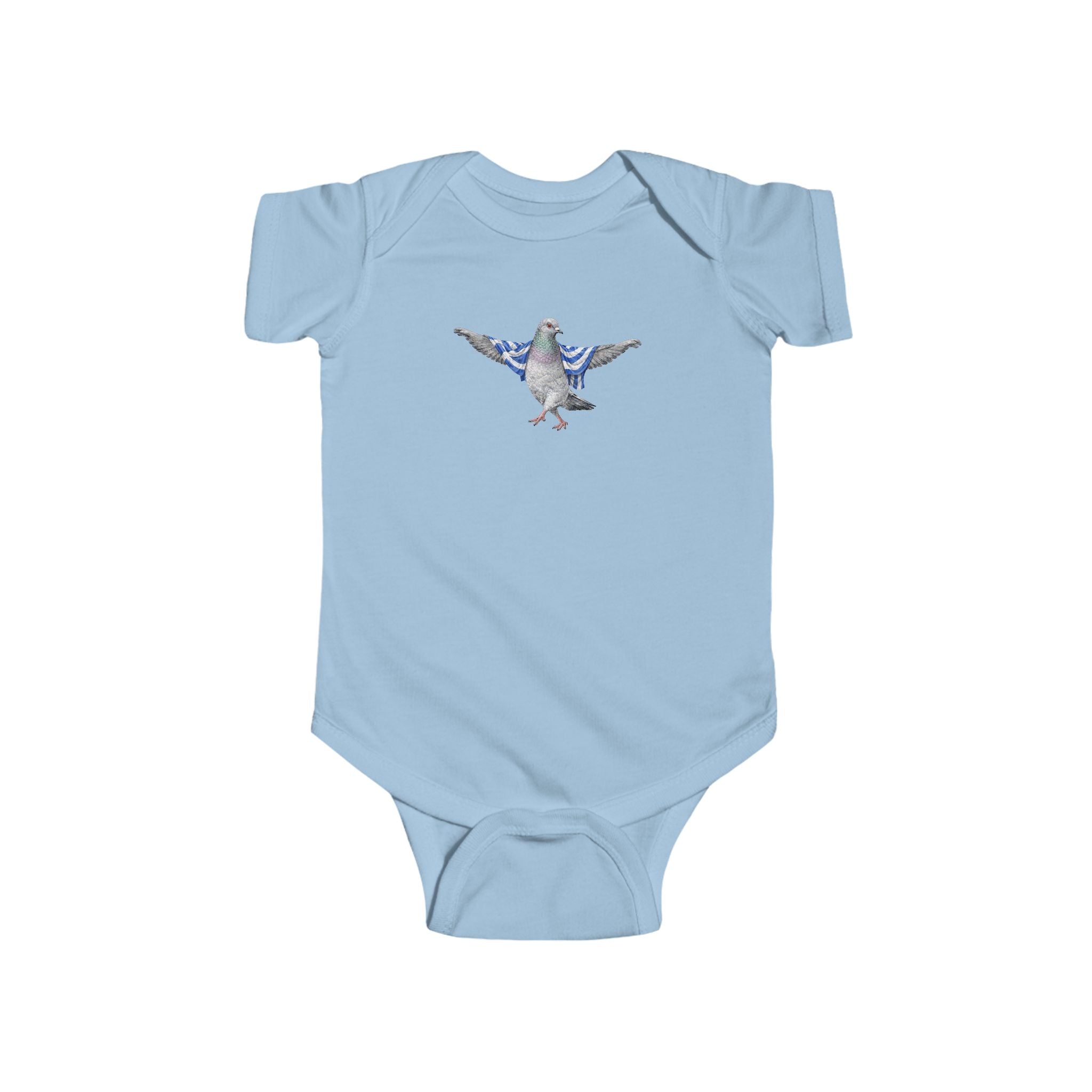 Customizable Astoria NYC Pigeon Baby Onesie | New Yorker Reveal Infant Bodysuit