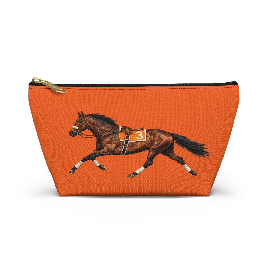 Ozone Park Horse Racing Accessory Pouch — T-Bottom Makeup Bag