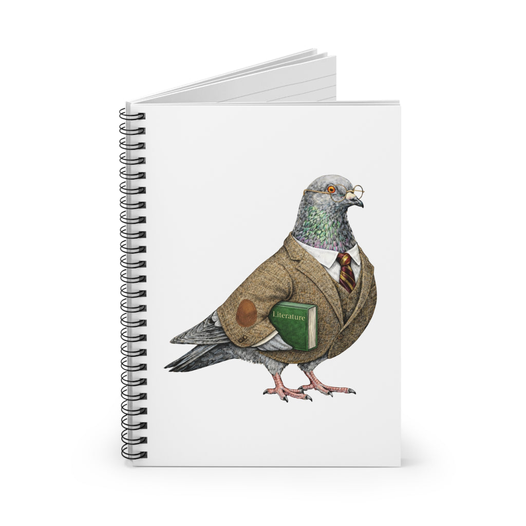 Customizable Morningside Heights NYC Pigeon Spiral Journal | Manhattan University Professor Bird Lovers Notebook