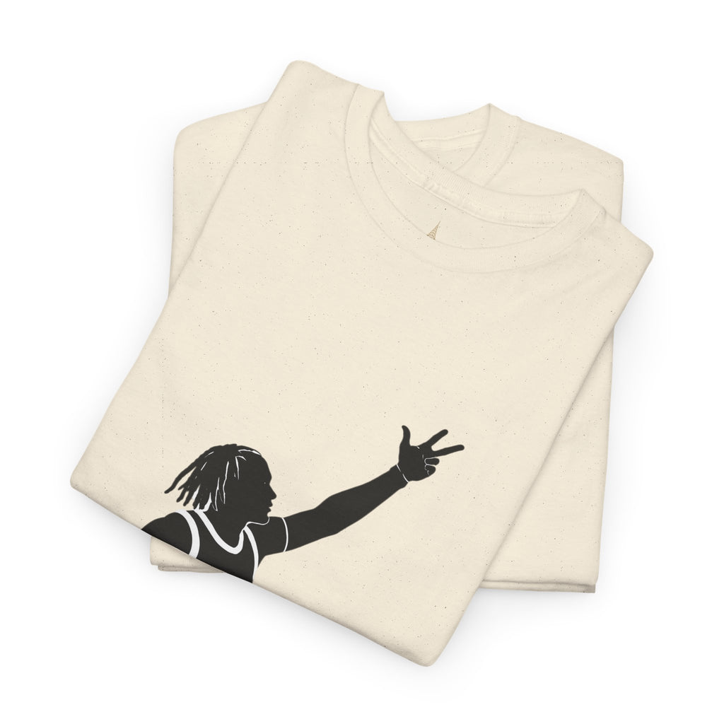 Customizable Jalen Brunson 3 Points Celly T-Shirt | New York Basketball Tee