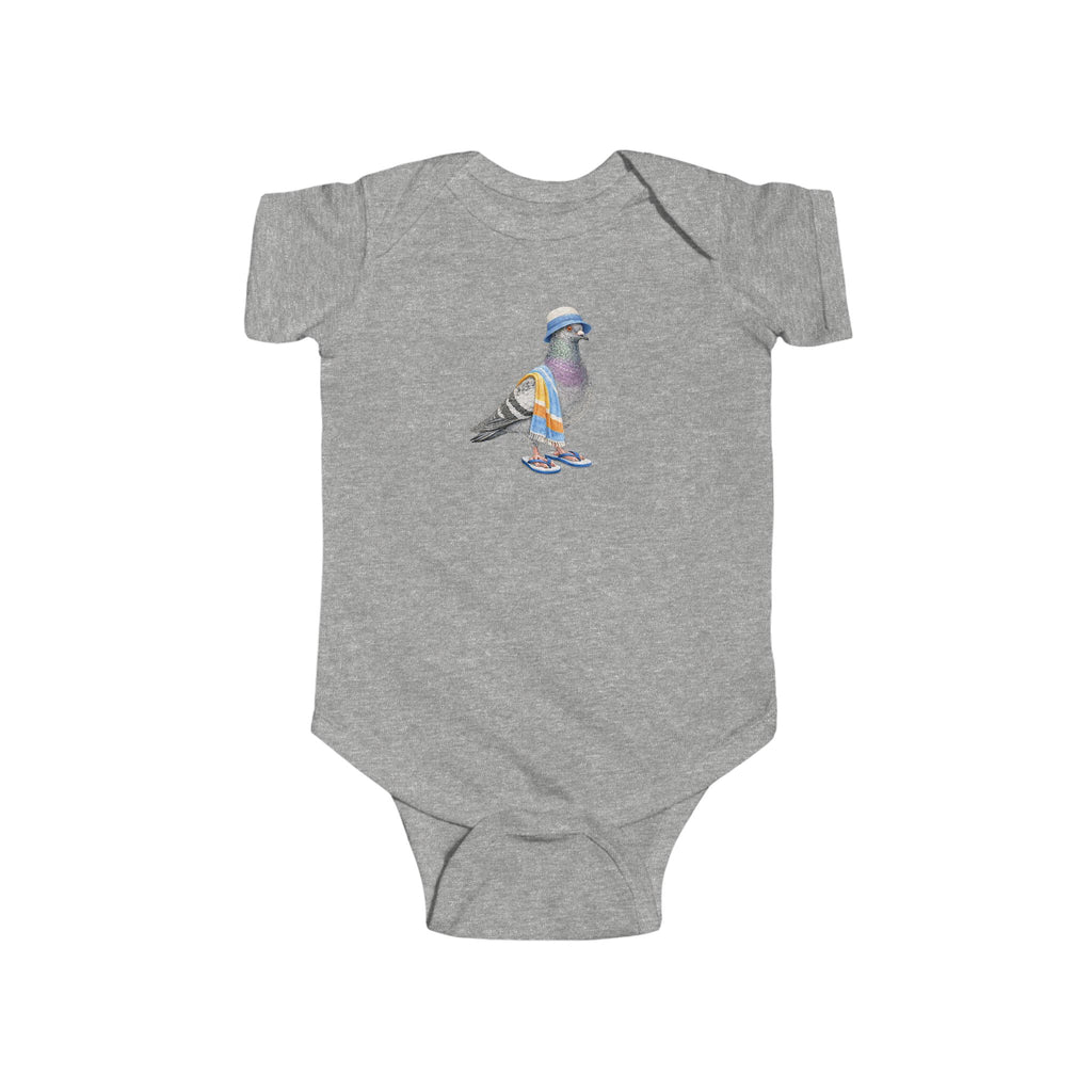 Customizable Coney Island NYC Pigeon Baby Onesie | New Yorker Reveal Infant Bodysuit