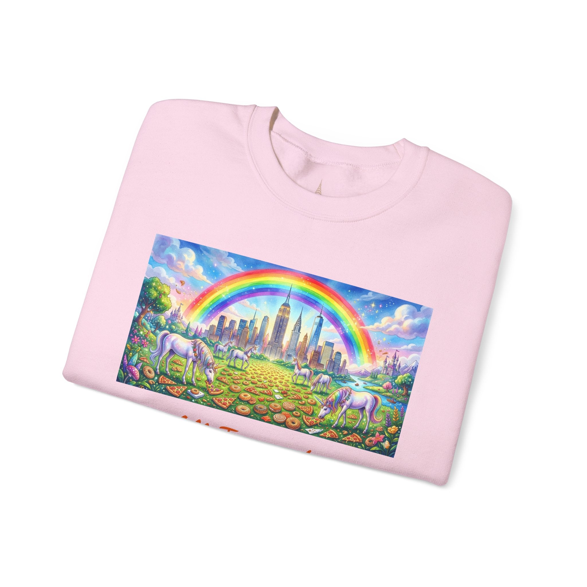 Sudadera de rascacielos y carbohidratos de Nueva York  Nueva York es un cuento de hadas, arcoíris y unicornios