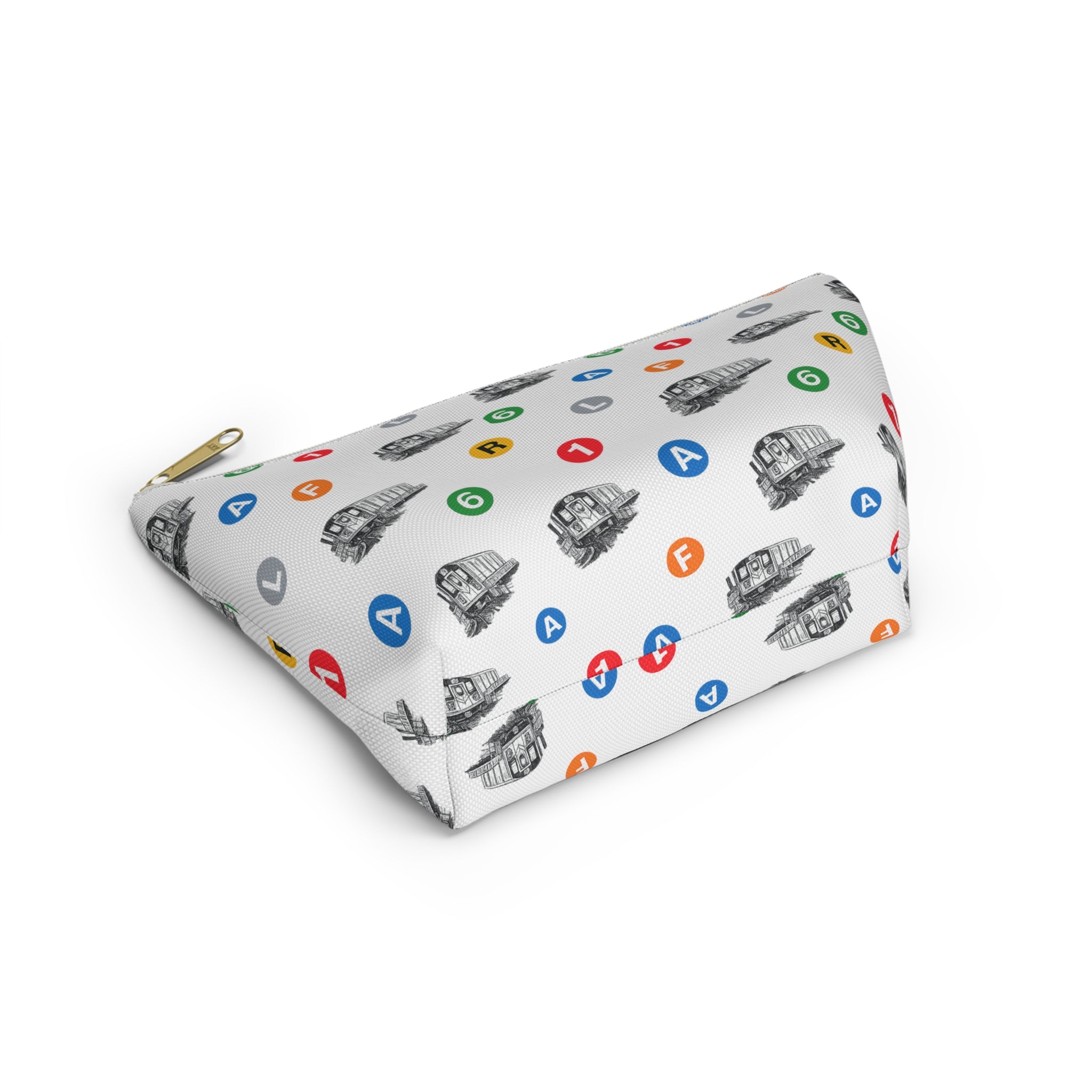 New York Subway Train Transit Icons Mug— T-Bottom Makeup Bag
