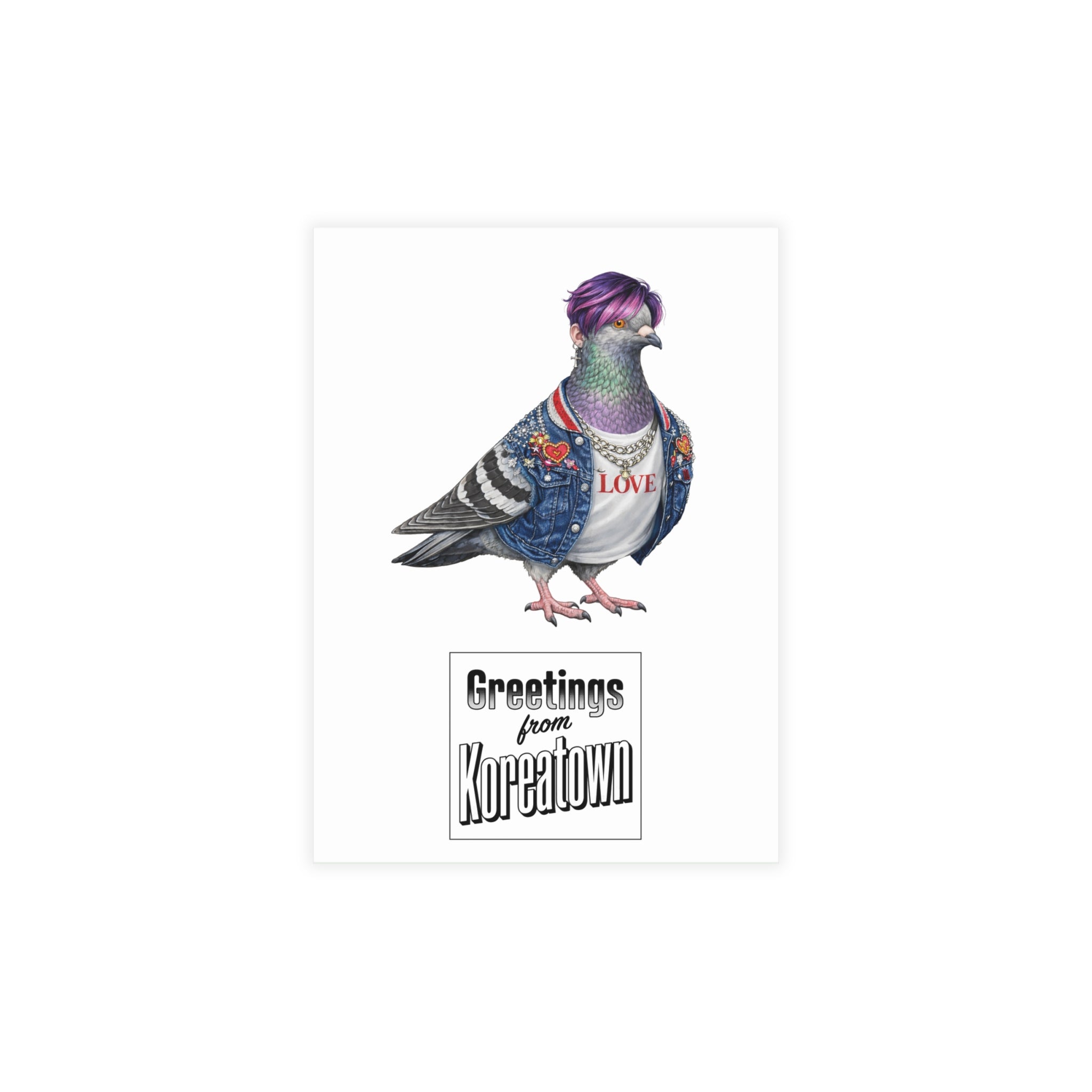 Koreatown NYC Pigeon Postcard Bundle (envelopes included)