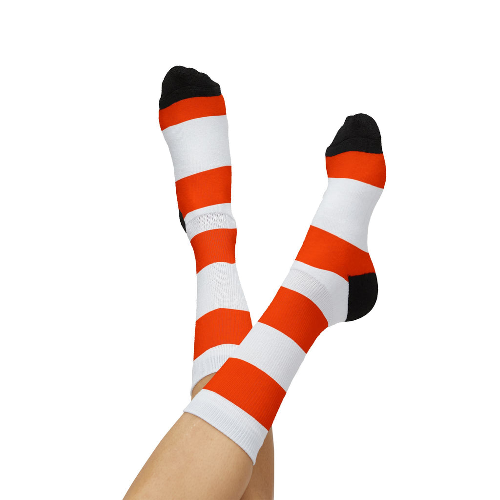 NYC Orange Steam Funnel Socks — Steamy Feet Sublimation Socks