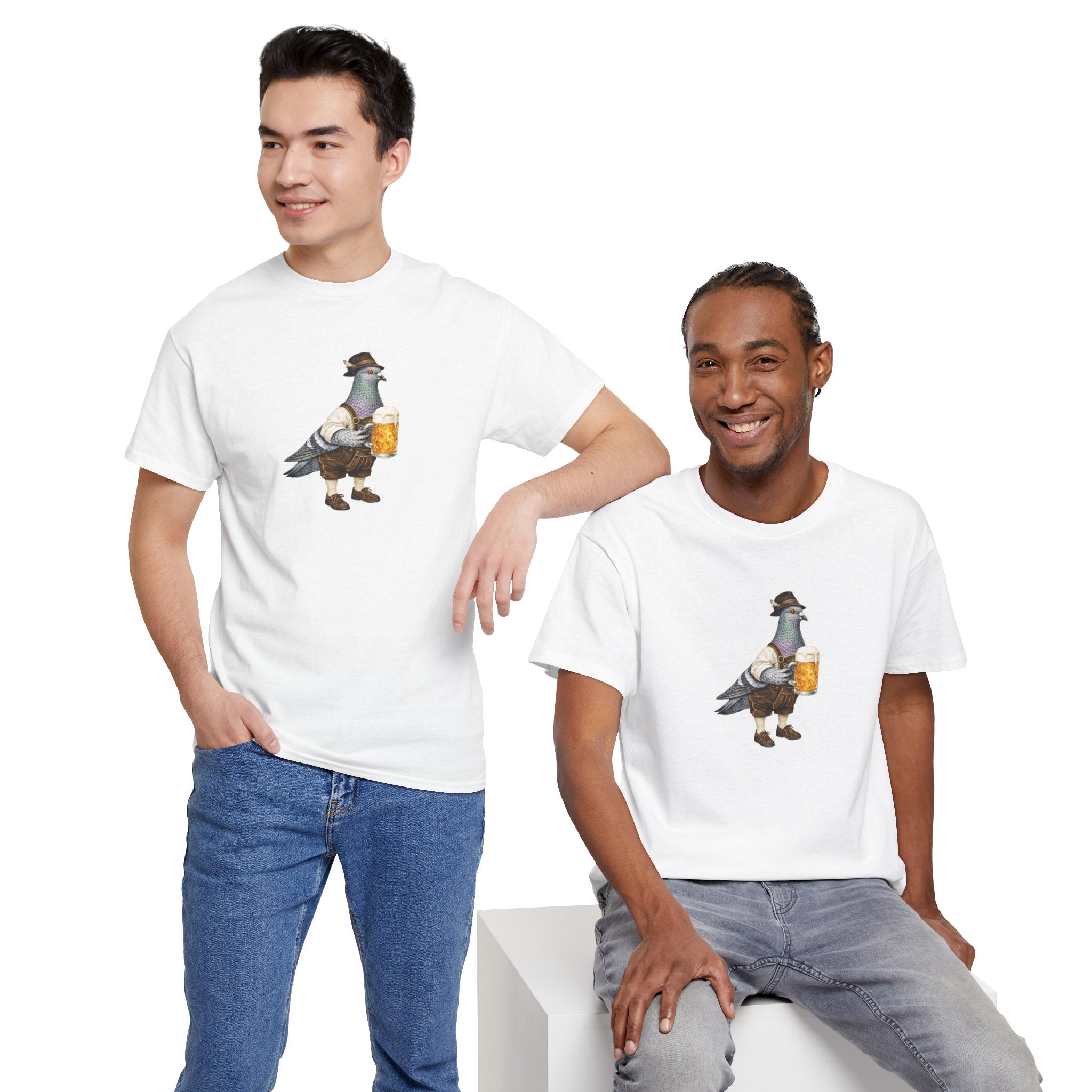 Customizable Yorkville NYC Pigeon T-Shirt | Oktoberfest Beer Garden Tee