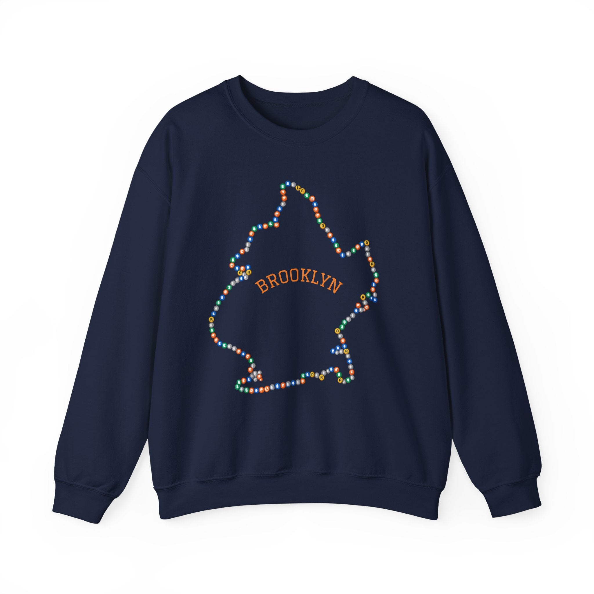Sudadera con mapa del metro de Brooklyn | Suéter de cuello redondo de NYC