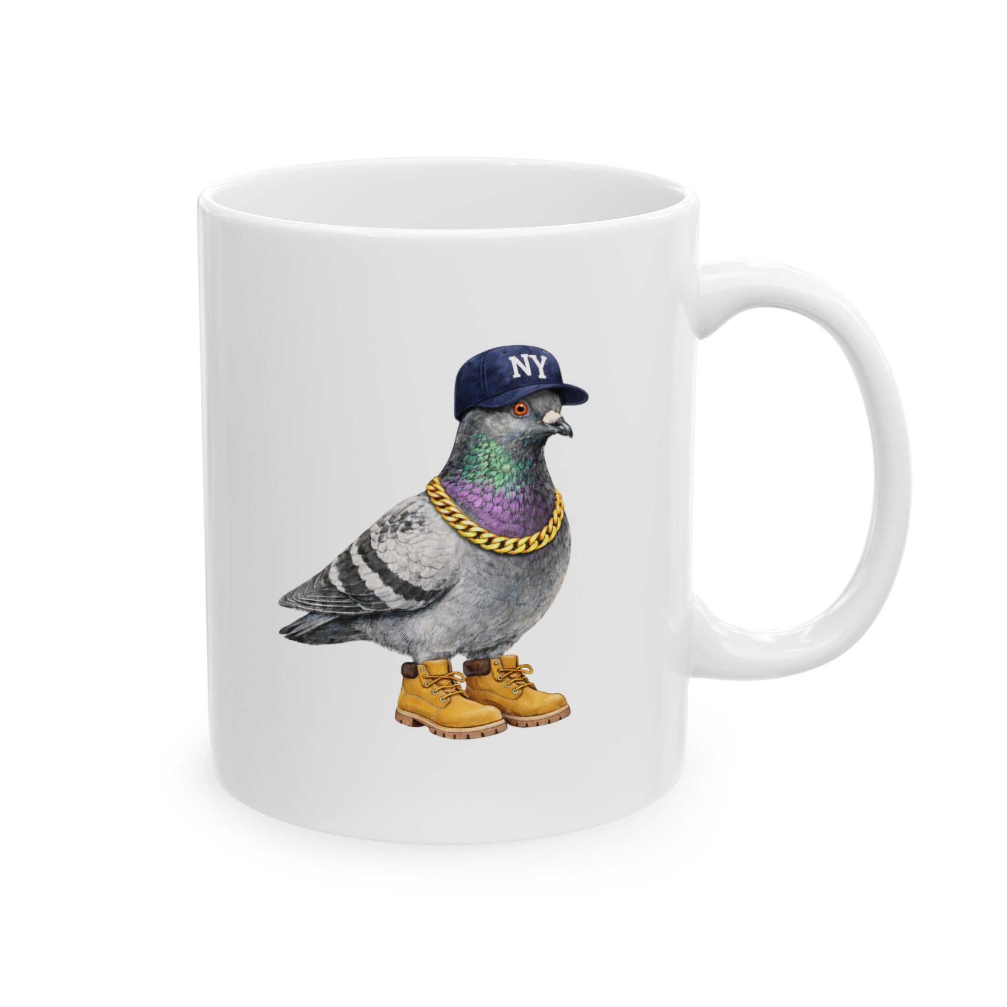 Customizable Bronx NYC Pigeon Mug | New York Baseball Fan Bird Lovers Ceramic Coffee Cup