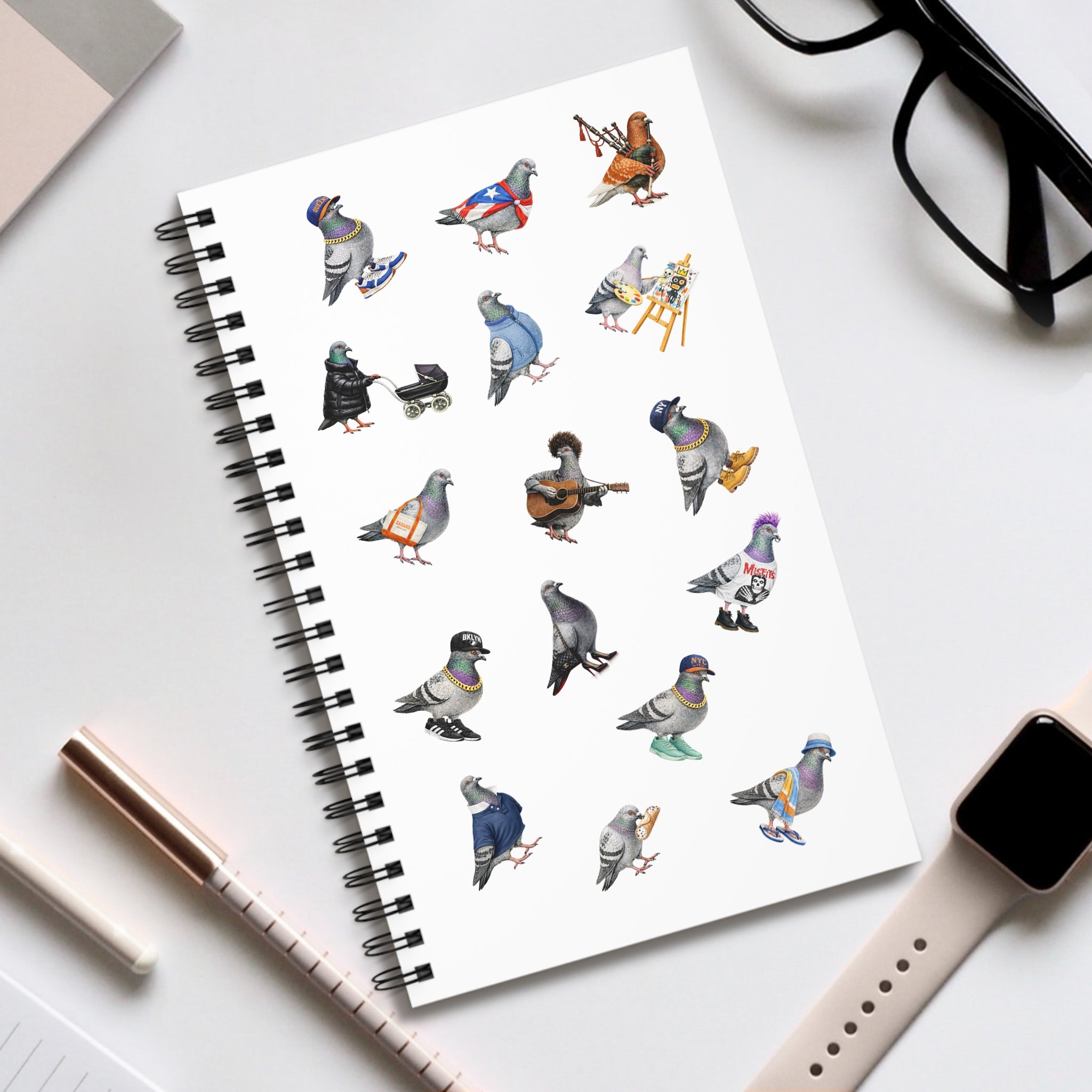 Pigeons of New York City Spiral Journal | NYC Pigeon Bird Lovers Notebook