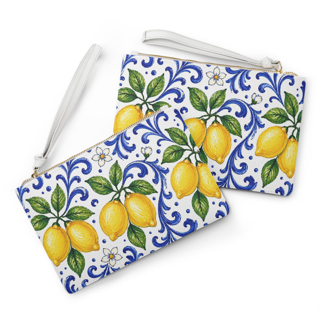 Little Italy Amalfi Blue and White with Lemon 2 Clutch