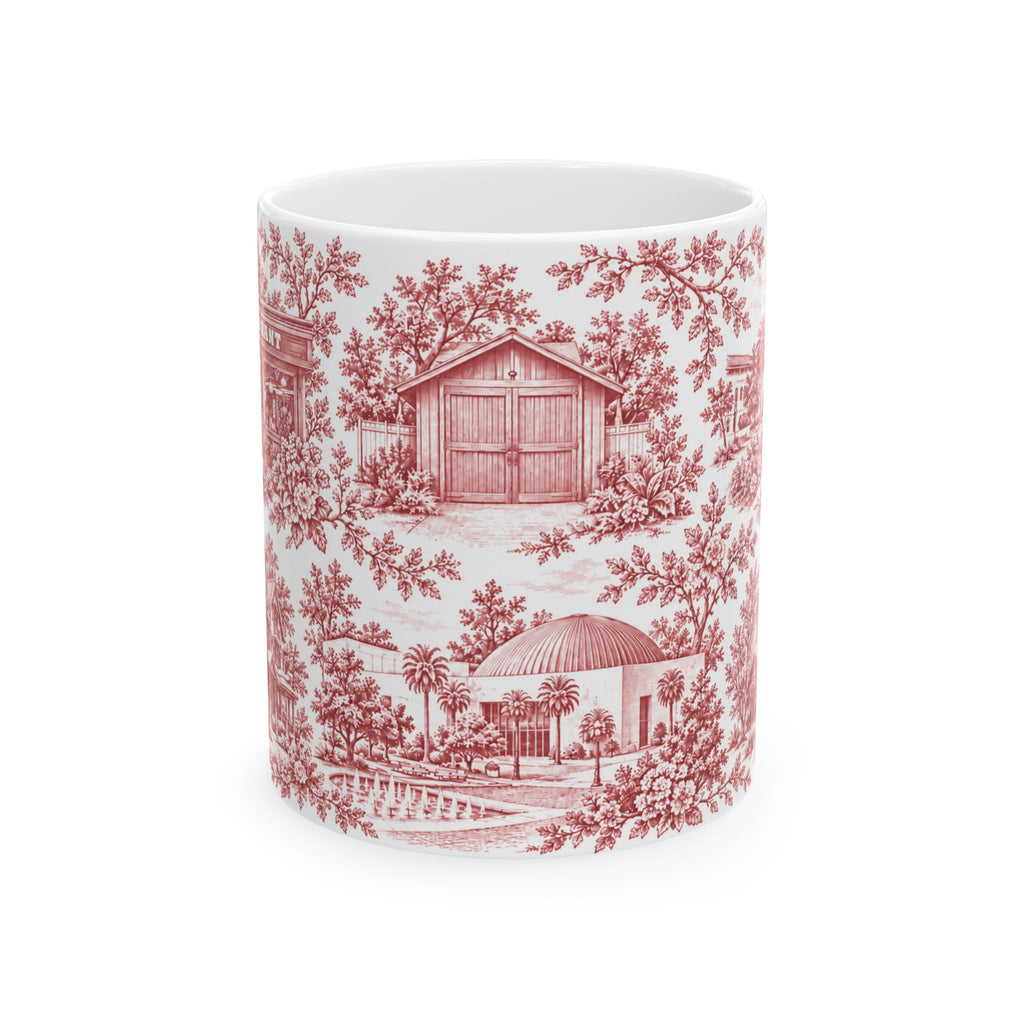 Silicon Valley Red Toile de Jouy 11oz Ceramic Mug