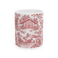 Silicon Valley Red Toile de Jouy 11oz Ceramic Mug