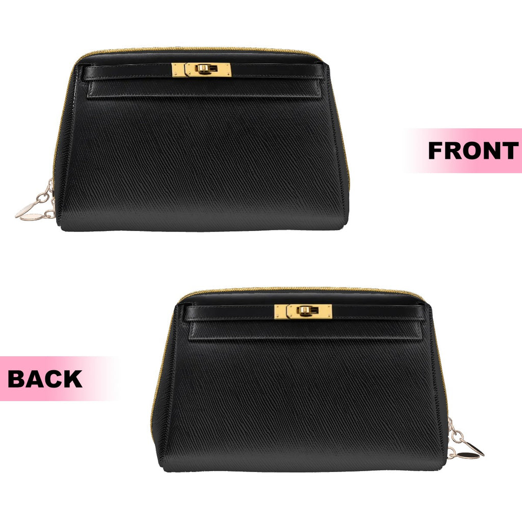 Canal Street Black PVC Leather Makeup Bag