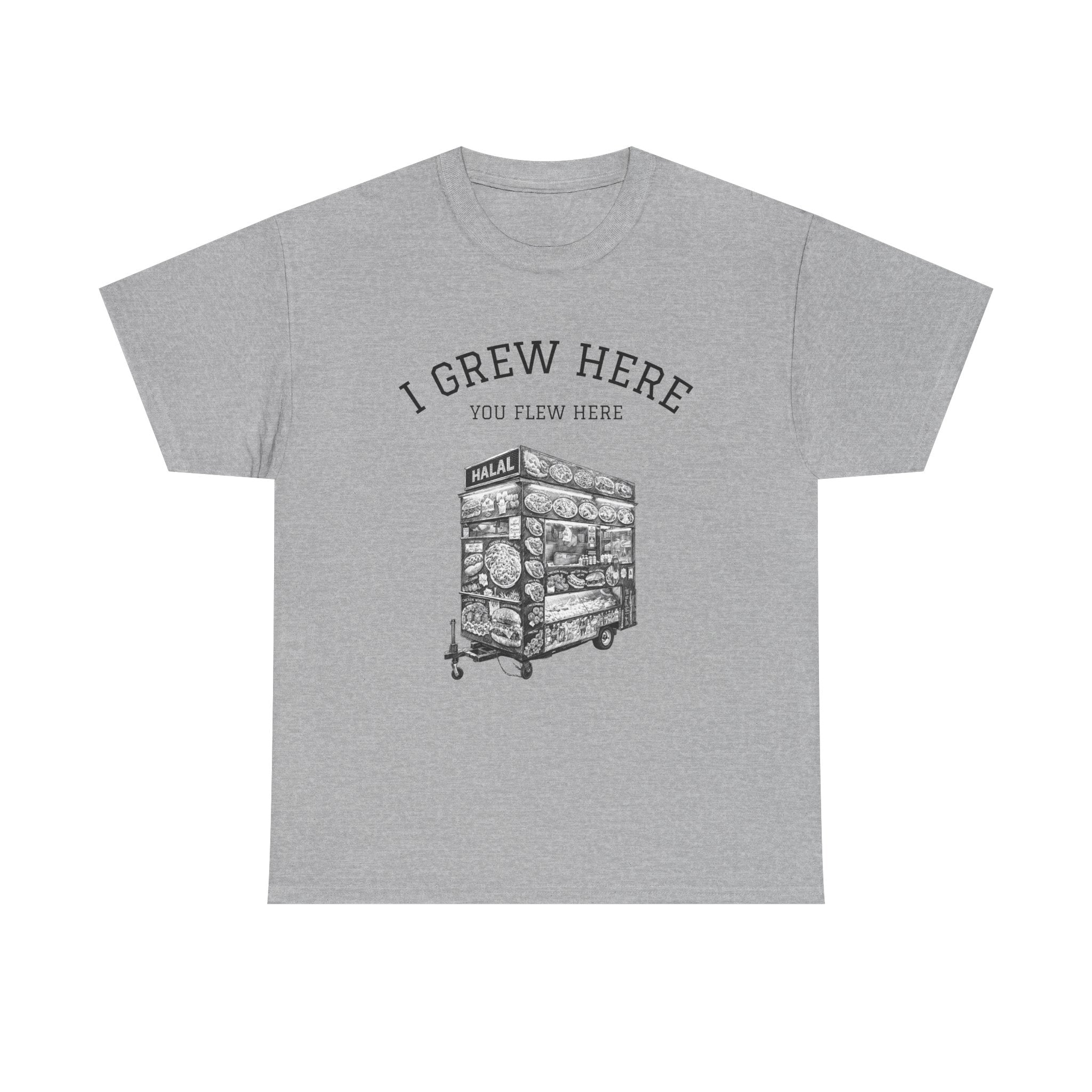 NYC Halal Food Cart Tee | New York I Grew Here You Flew Here T-Shirt