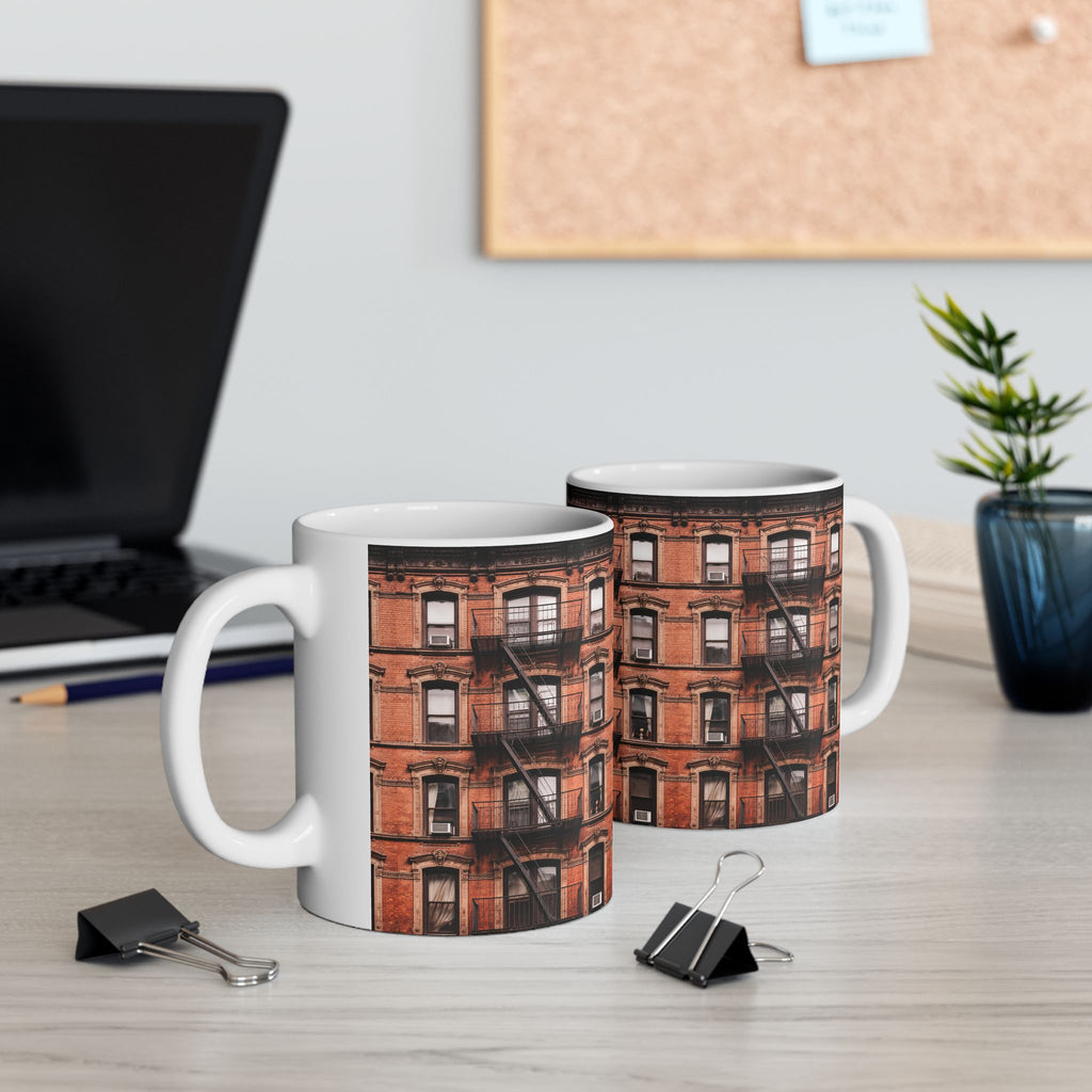 Lower East Side Tenement Building Mug | NYC Architecture Building Ceramic Mug