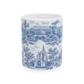 Pittsburgh Blue Toile de Jouy Ceramic Mug — Pennsylvania Chinoiserie 11oz/15oz