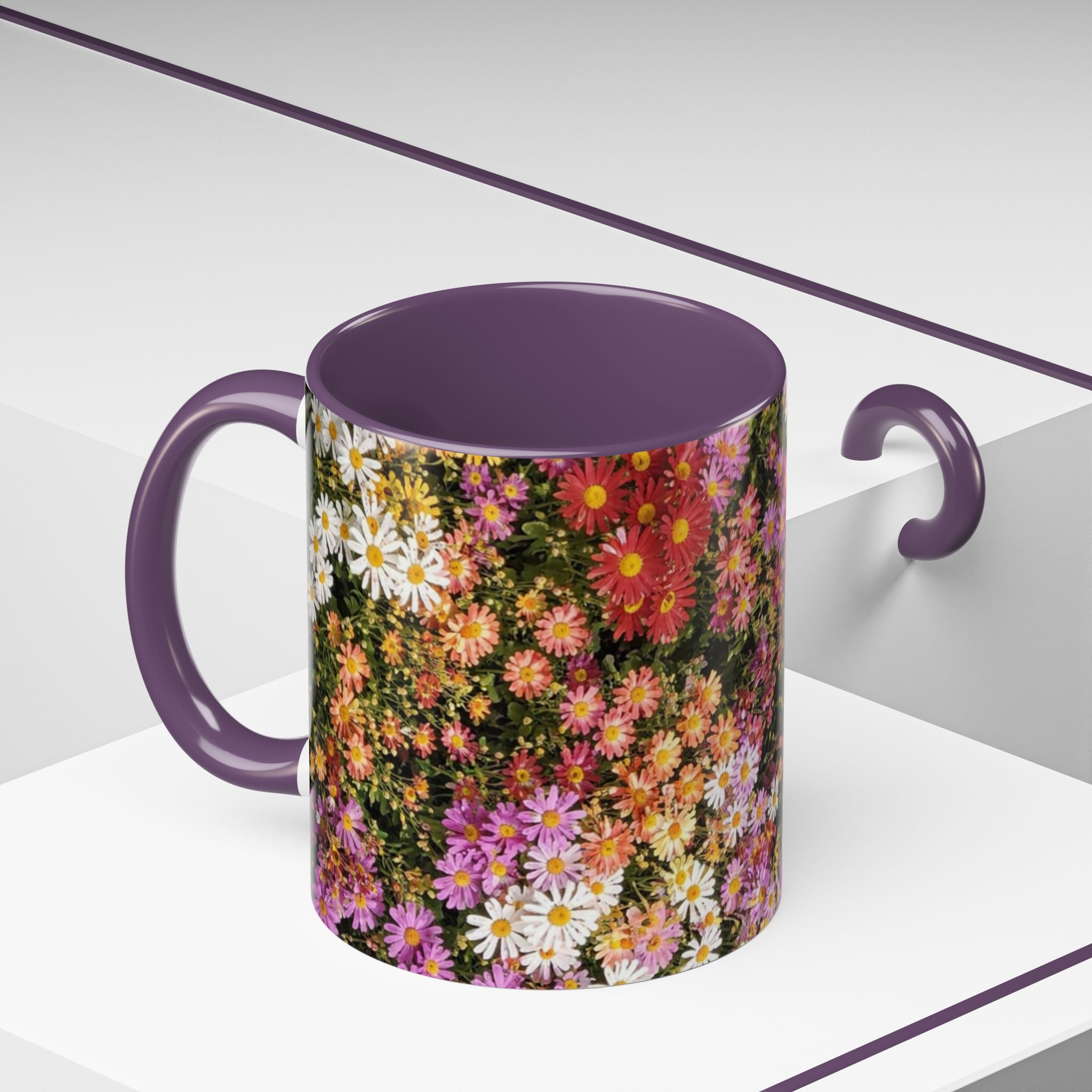 Central Park Korean Chrysanthemum Accent Coffee Mug — Tea Mug 11oz