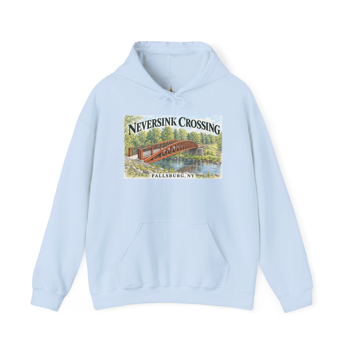 Neversink Crossing Fallsburg Catskills Upstate New York Pullover Hoodie