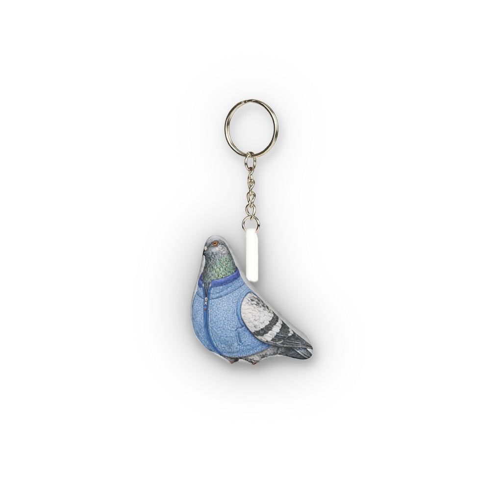 Financial District NYC Pigeon Mini Plush Keychain |  FiDi Wall Street Finance Bro Bird Lovers Plushie Bag Charm