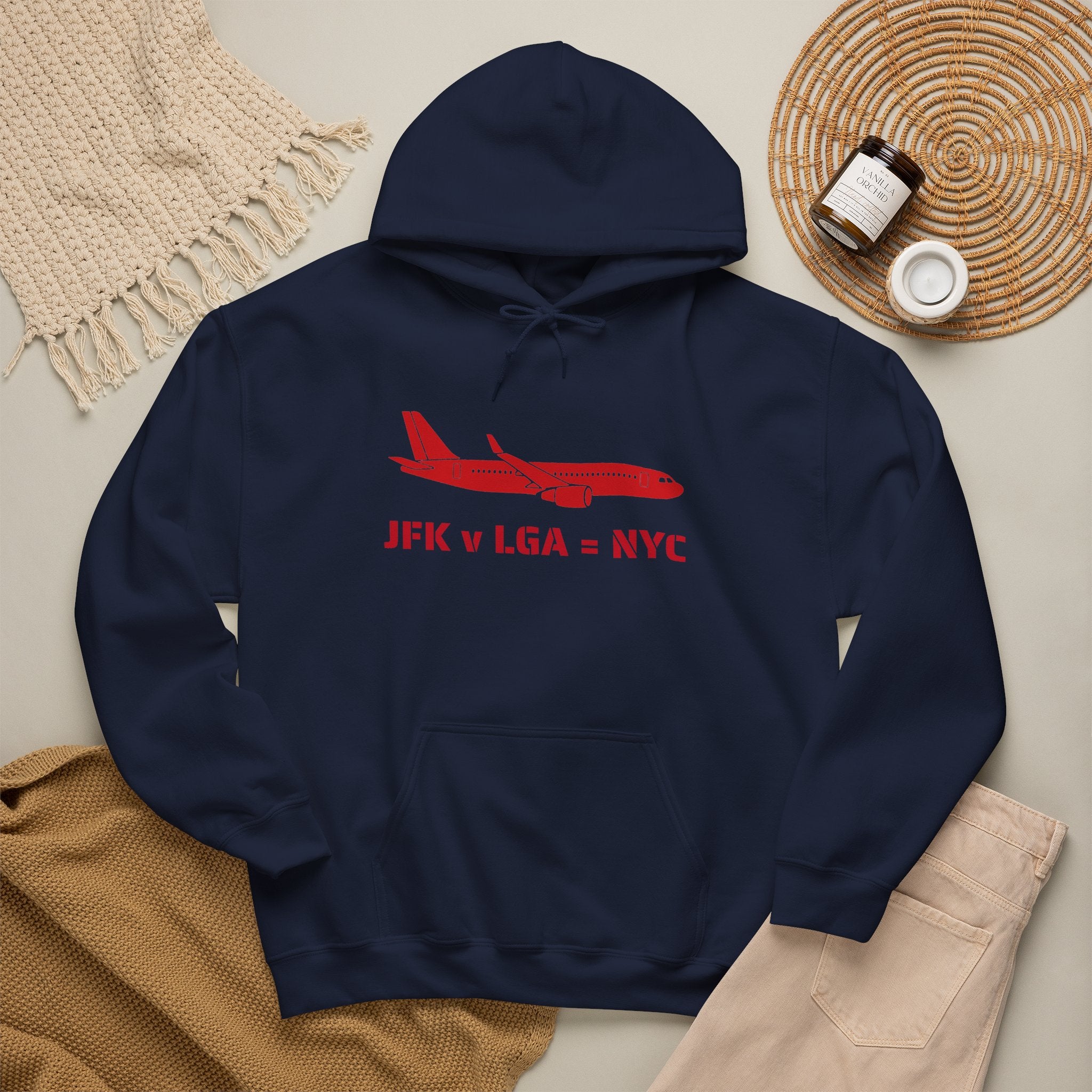 Travel Day Comfy Hoodie  |  NYC Math Hooded Sweatshirt