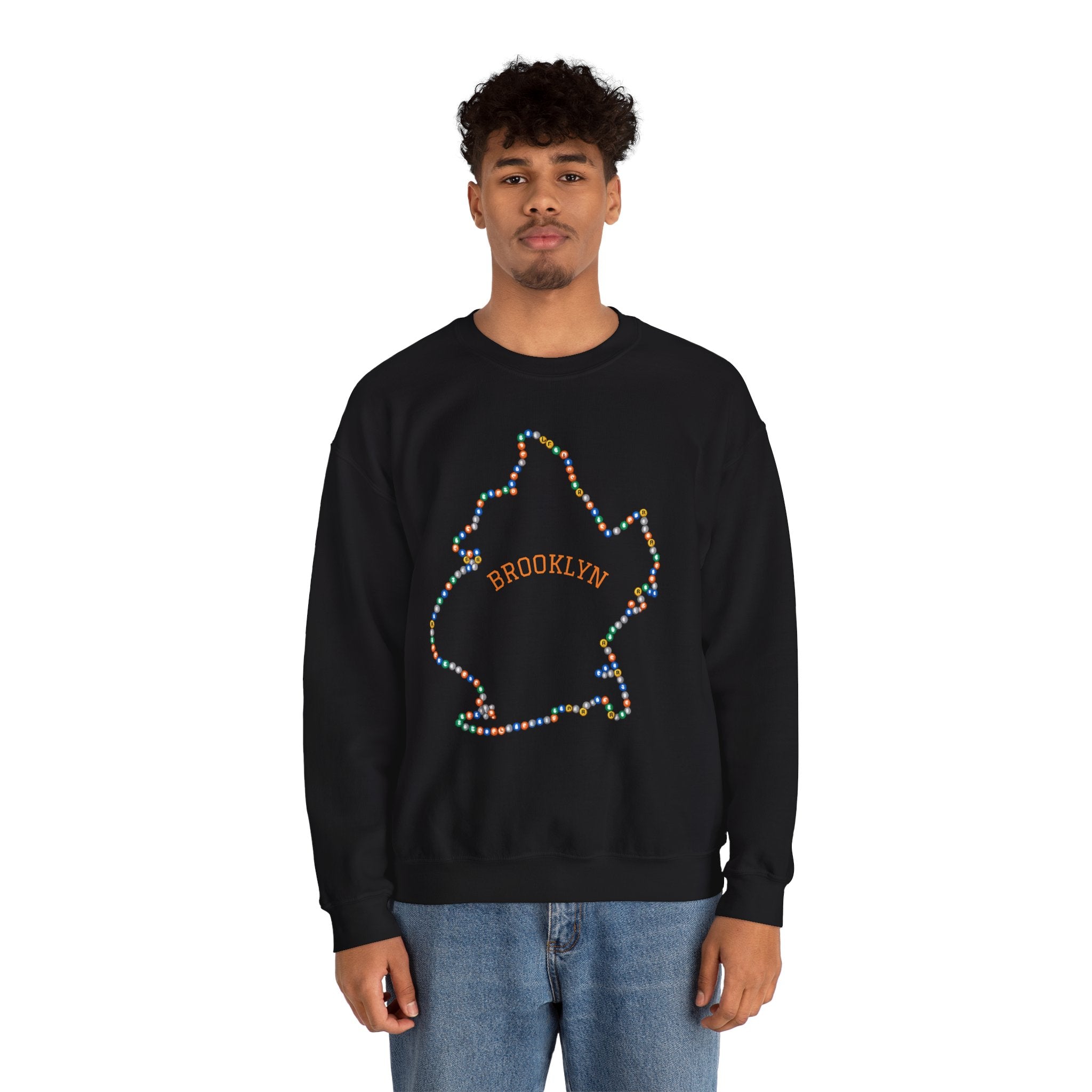 Sudadera con mapa del metro de Brooklyn | Suéter de cuello redondo de NYC