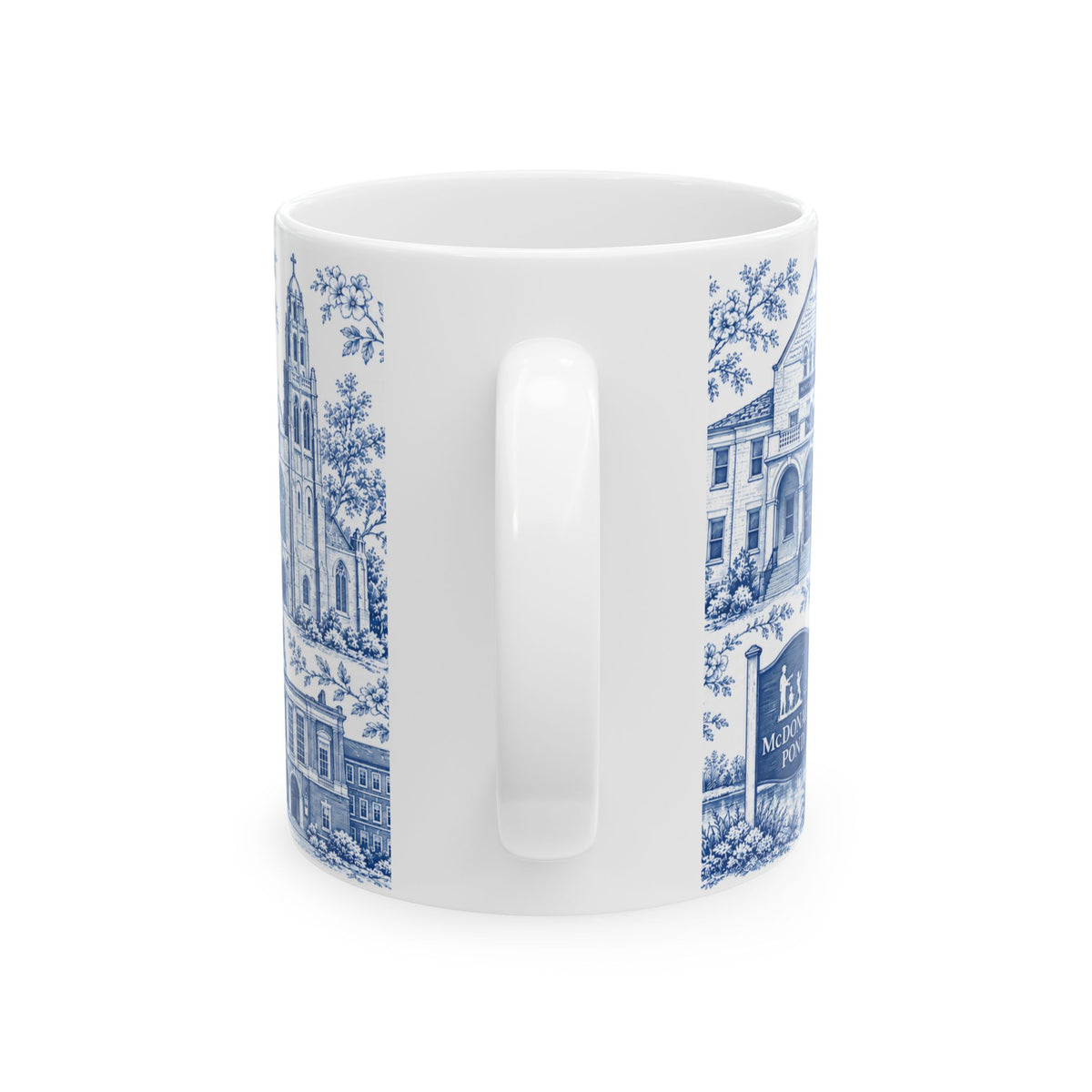 Rockville Center Blue Toile de Jouy 11 oz Mug
