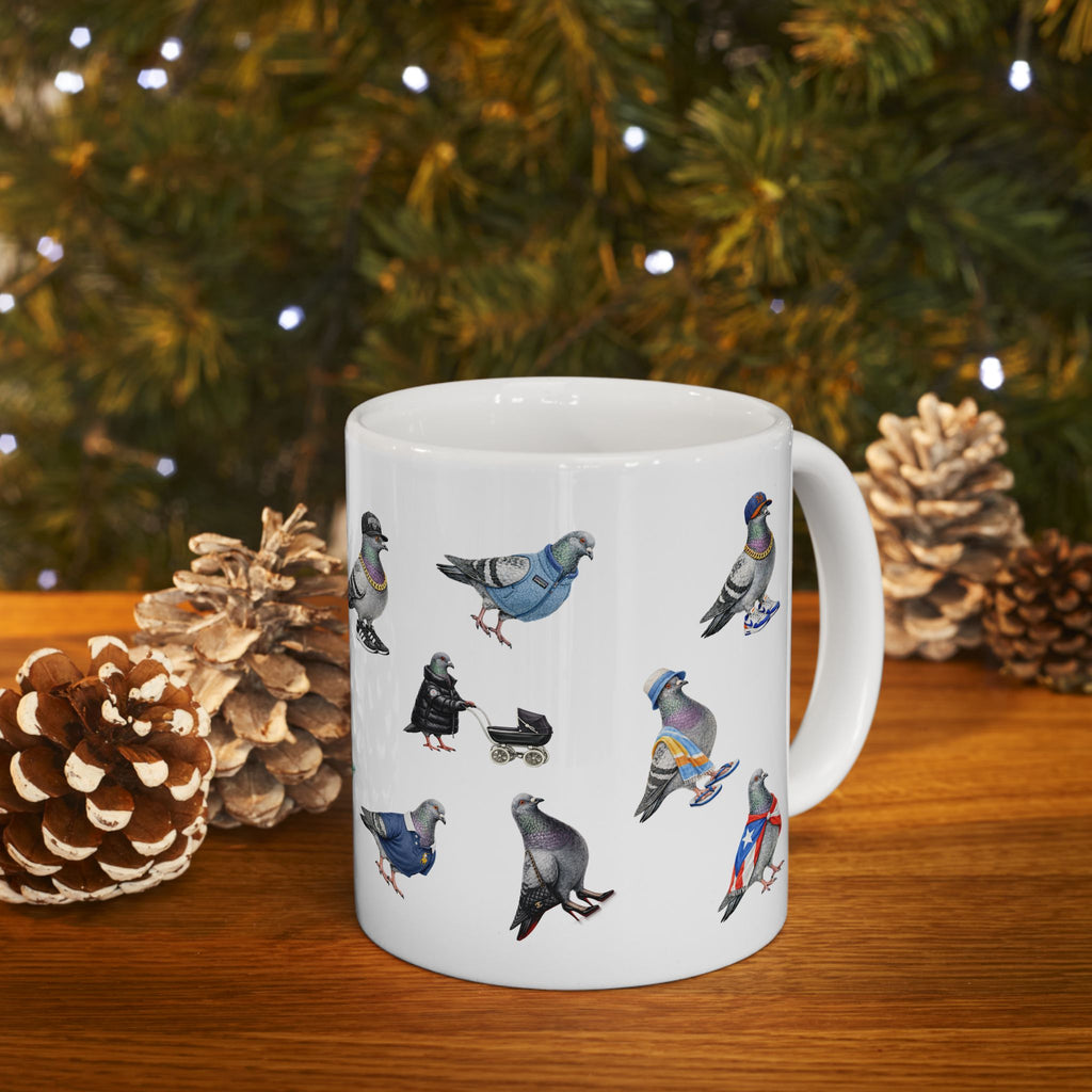 Pigeons of New York Mug | NYC Pigeon Bird Lovers Coffee Cup