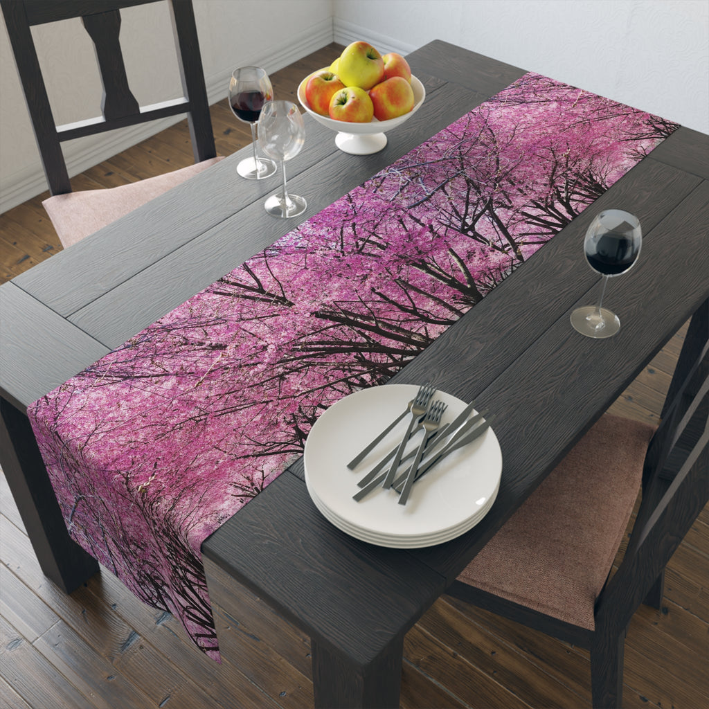 Flushing Meadows Corona Park Cherry Blossoms Table Runner — Queens Flowers Dining Table Decor