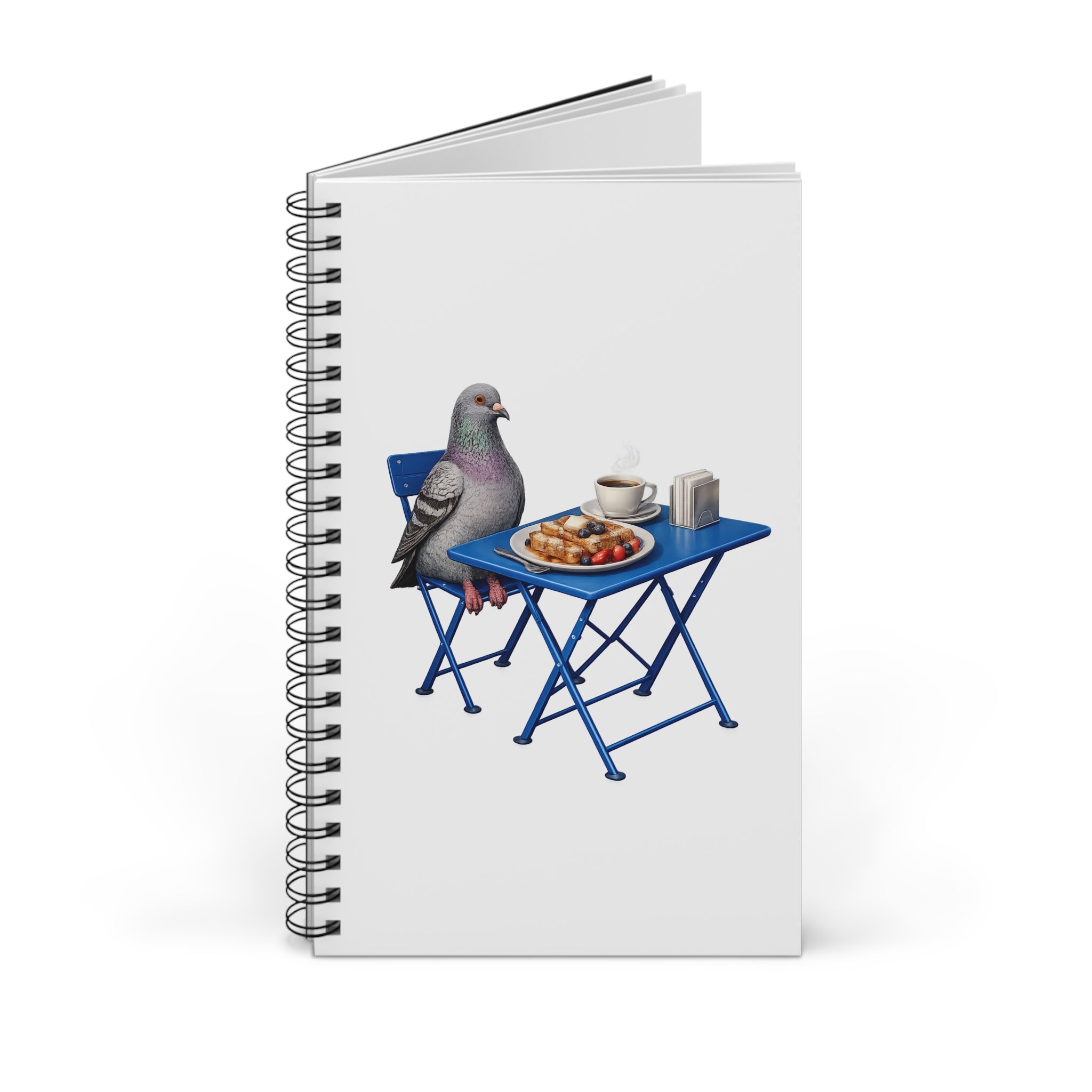Customizable West Village NYC Pigeon Spiral Journal | Bird Lovers Notebook