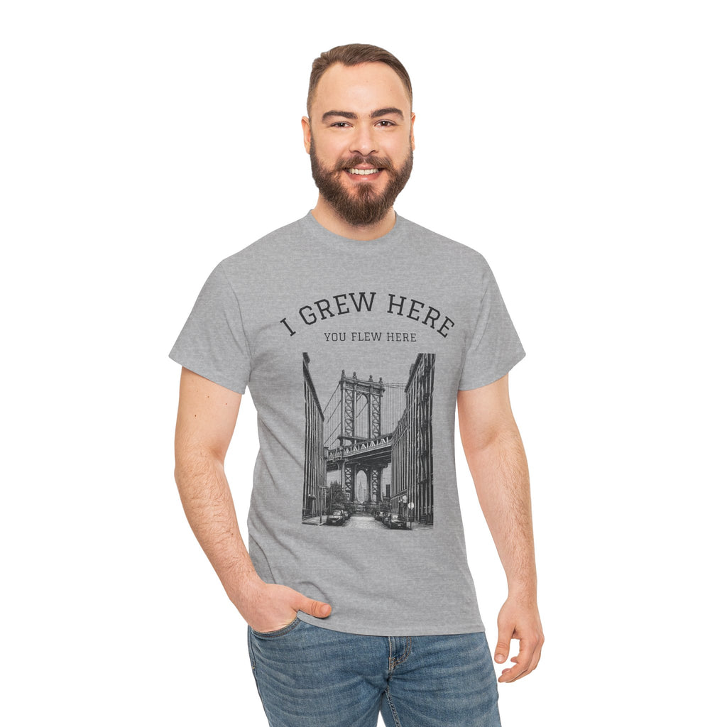 DUMBO Brooklyn Manhattan Bridge T-Shirt  I  I Grew Here You Flew Here Tee