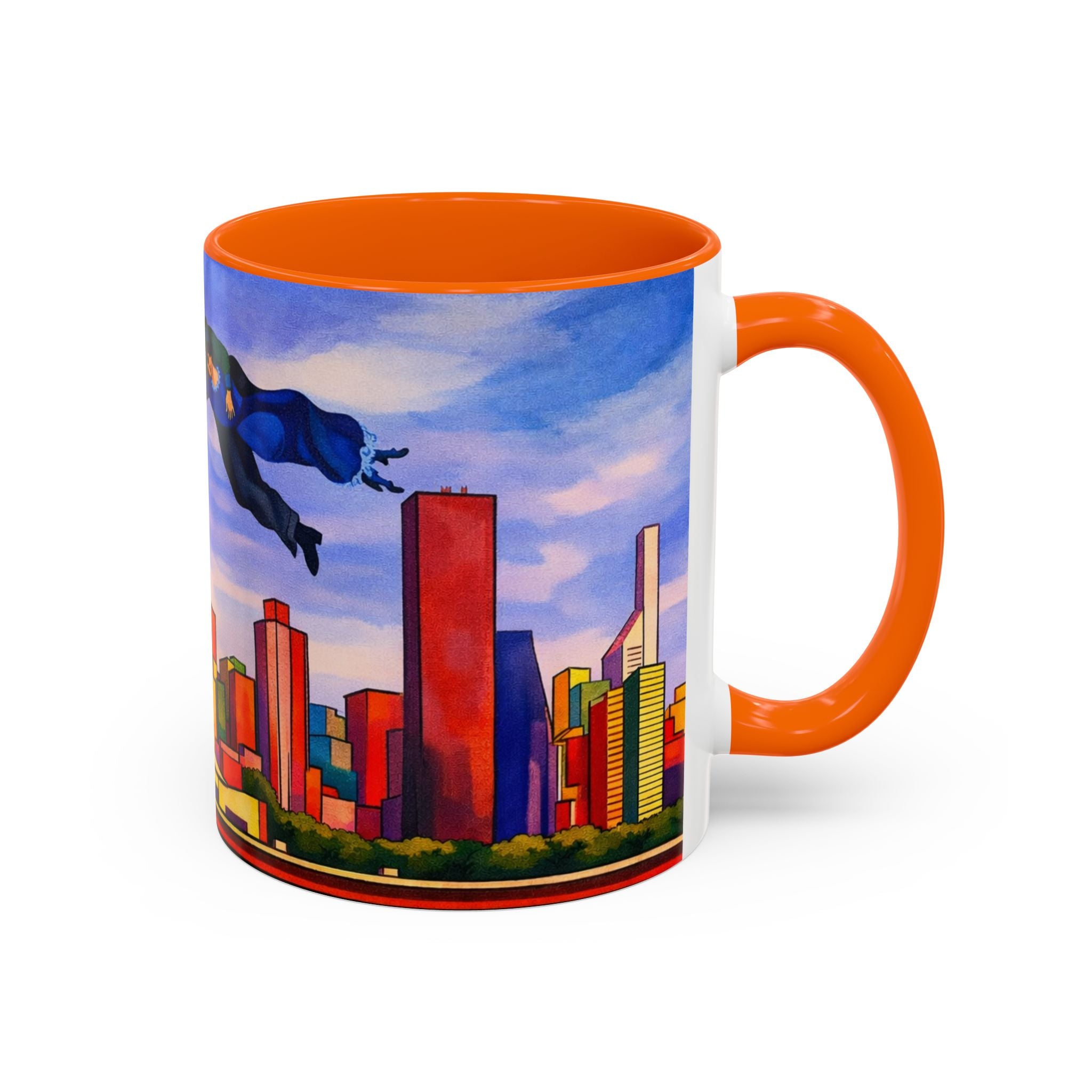 Over The Town  Marc Chagall-inspired Fan Art Manhattan Skyline NYC Accent Coffee Mug