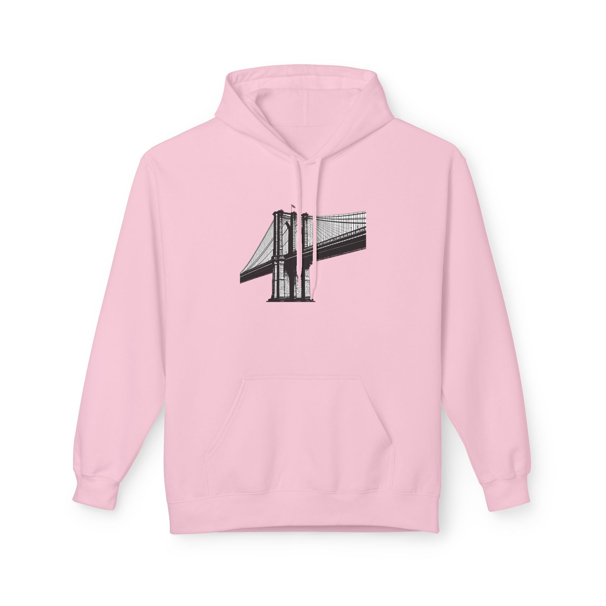 Brooklyn Bridge Sketch Hoodie — New York City Pullover Hooded Sweatshirt