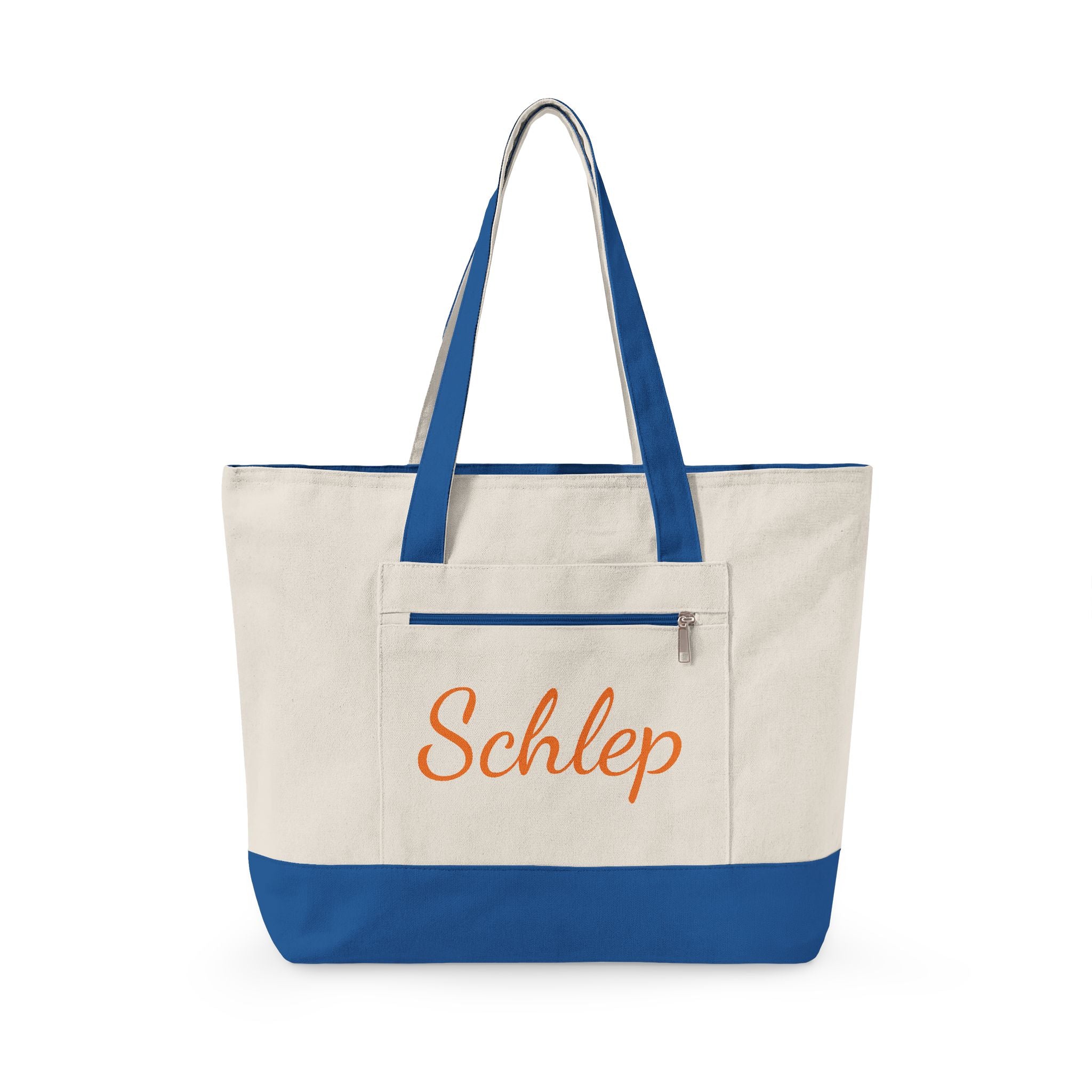 Schlep Zippered Canvas Tote Bag | Grocery Schlepping Subway Tote