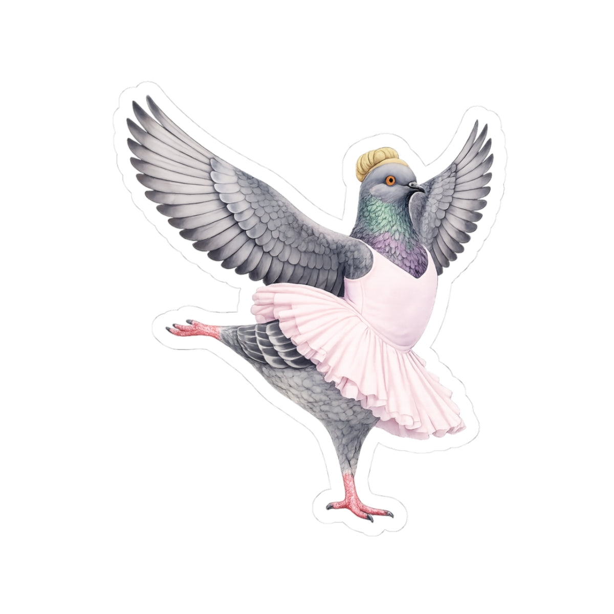 Lincoln Square NYC Pigeon 3" x 3" Sticker