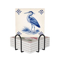 Birds of New York Azulejos Tile-Style 6 piece Square Coaster Set
