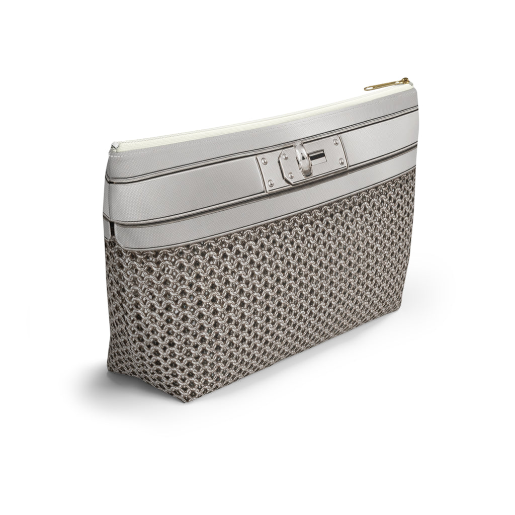 Canal Street Large Silver Makeup Bag —  T-Bottom Travel Bag